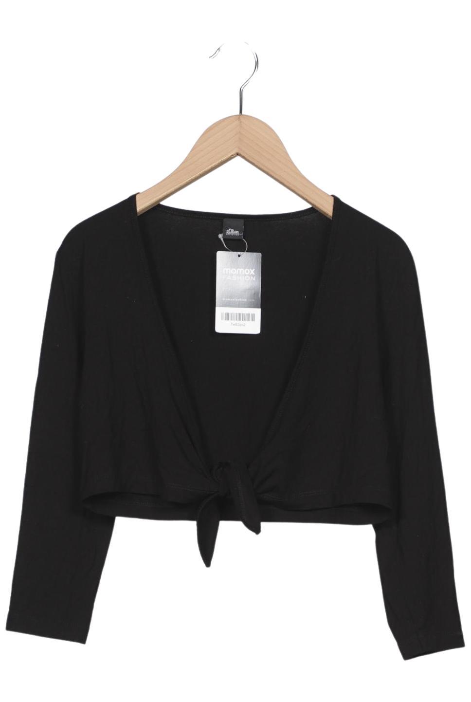 

s.Oliver Damen Strickjacke, schwarz, Gr. 34