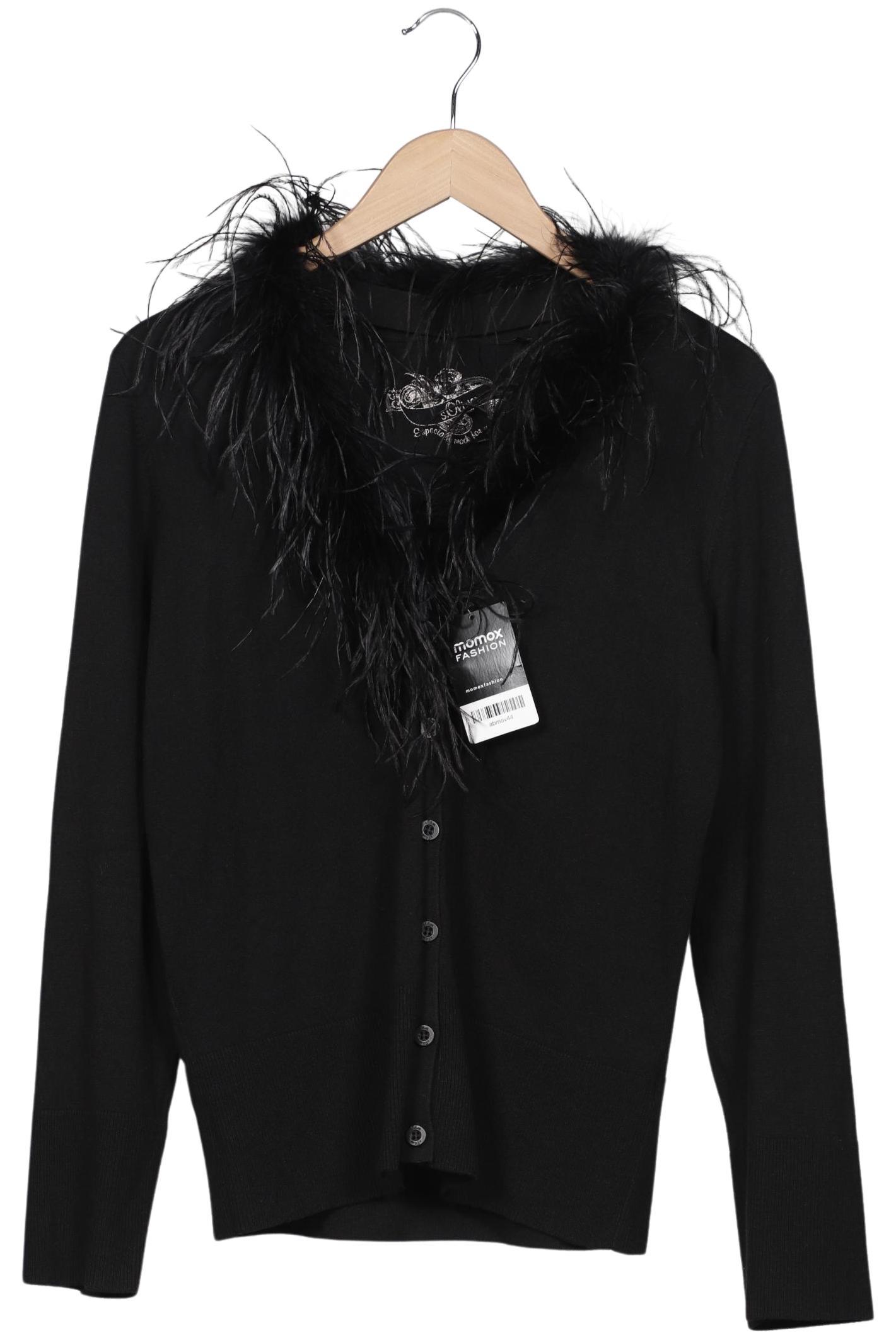 

s.Oliver Damen Strickjacke, schwarz, Gr. 38