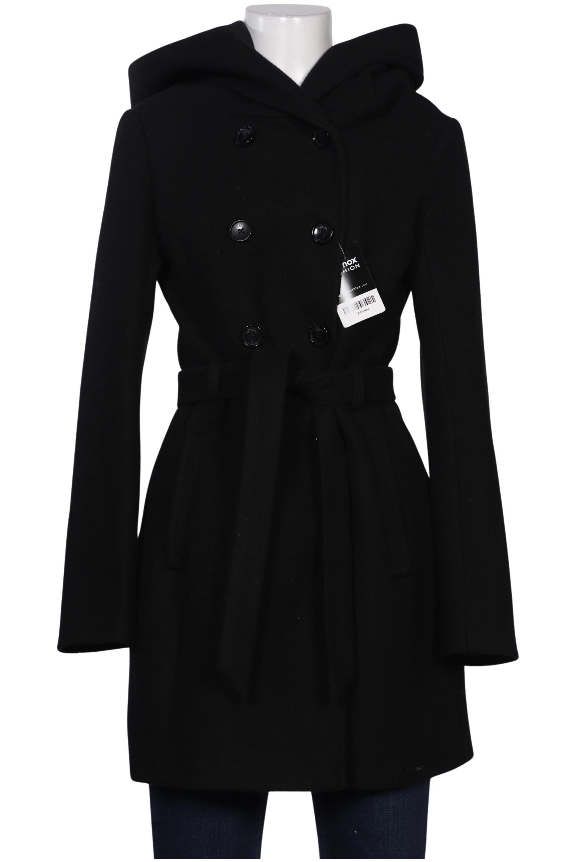 

s.Oliver Damen Mantel, schwarz, Gr. 38