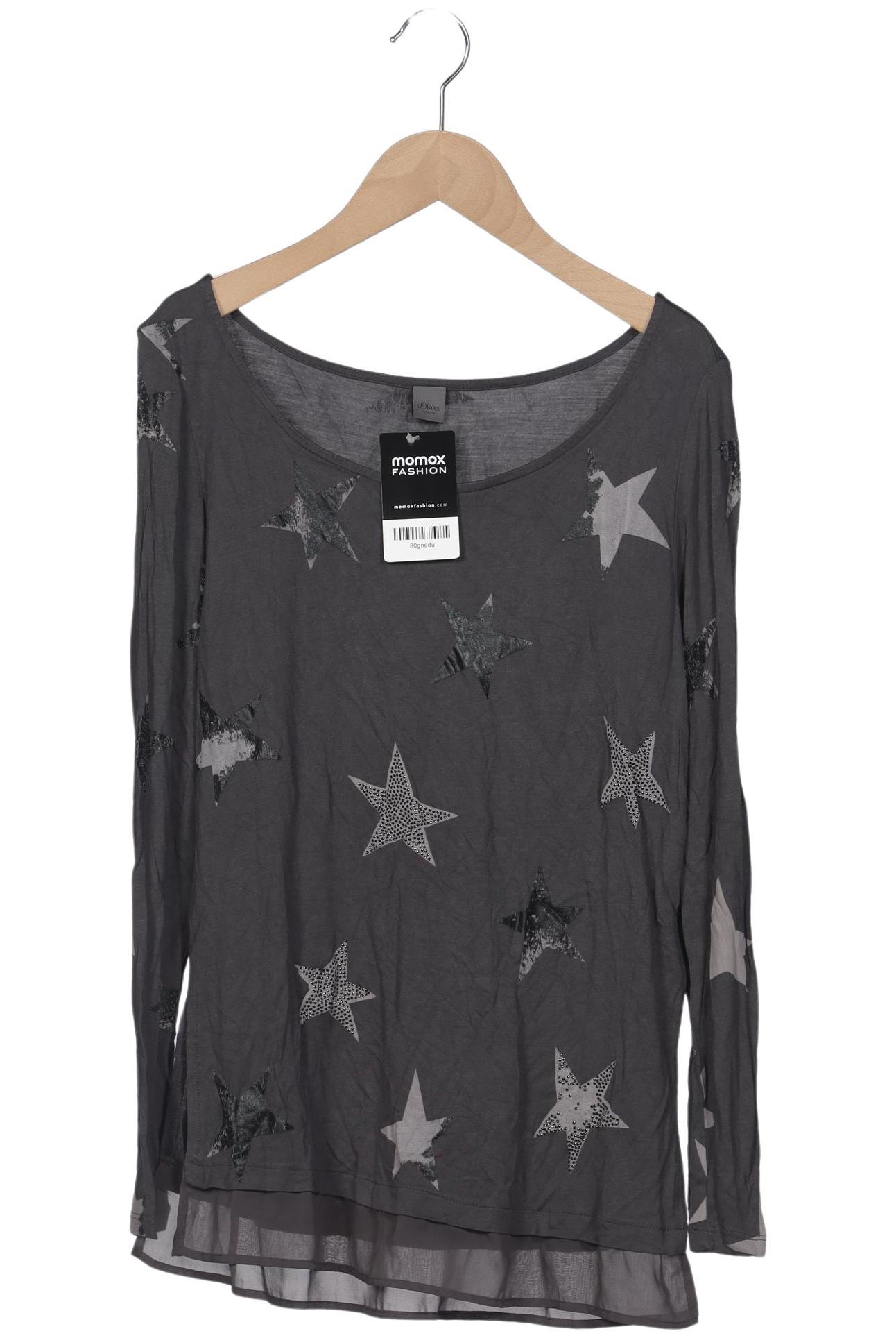 

s.Oliver Damen Langarmshirt, grau, Gr. 34