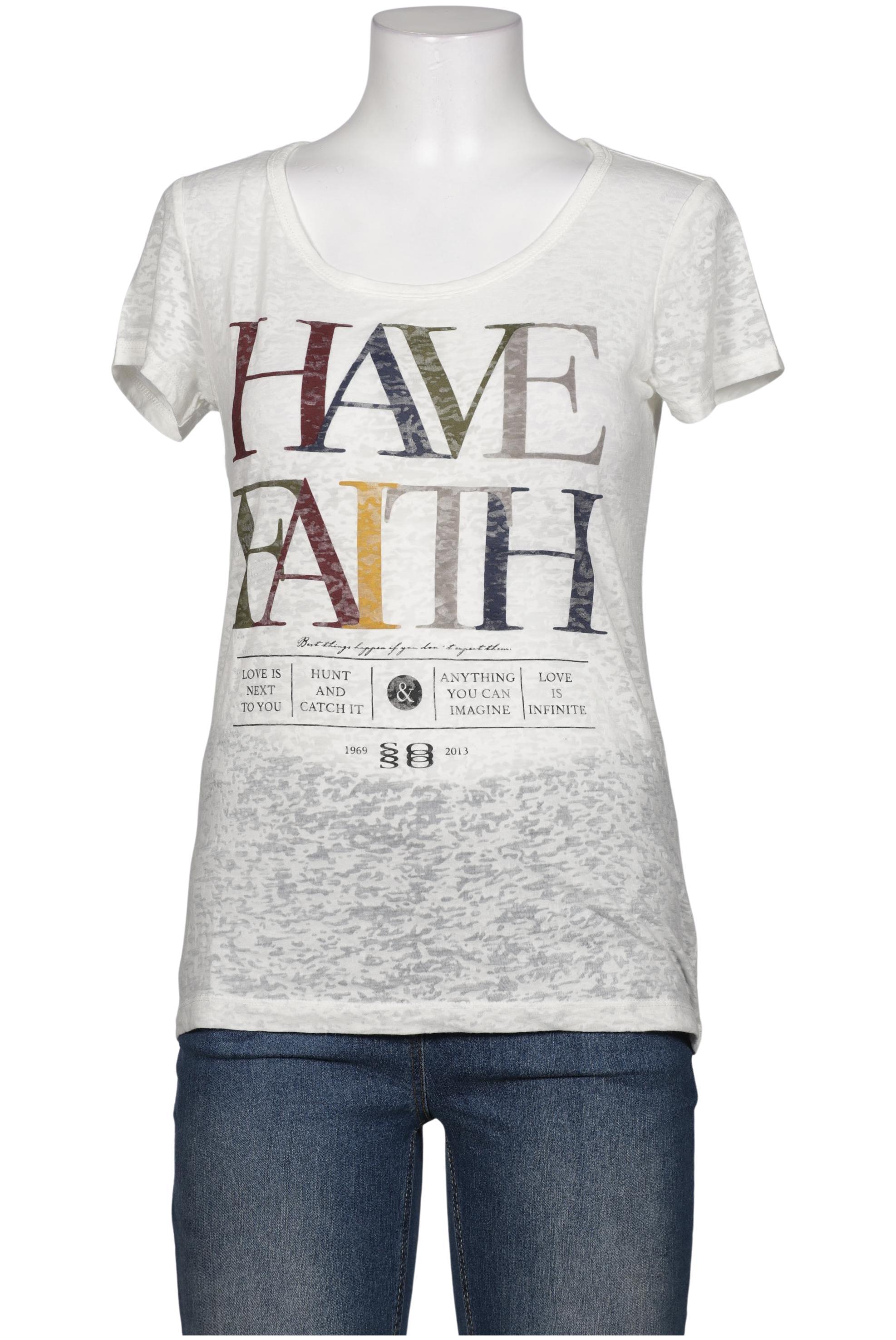 

s.Oliver Damen T-Shirt, cremeweiß, Gr. 38