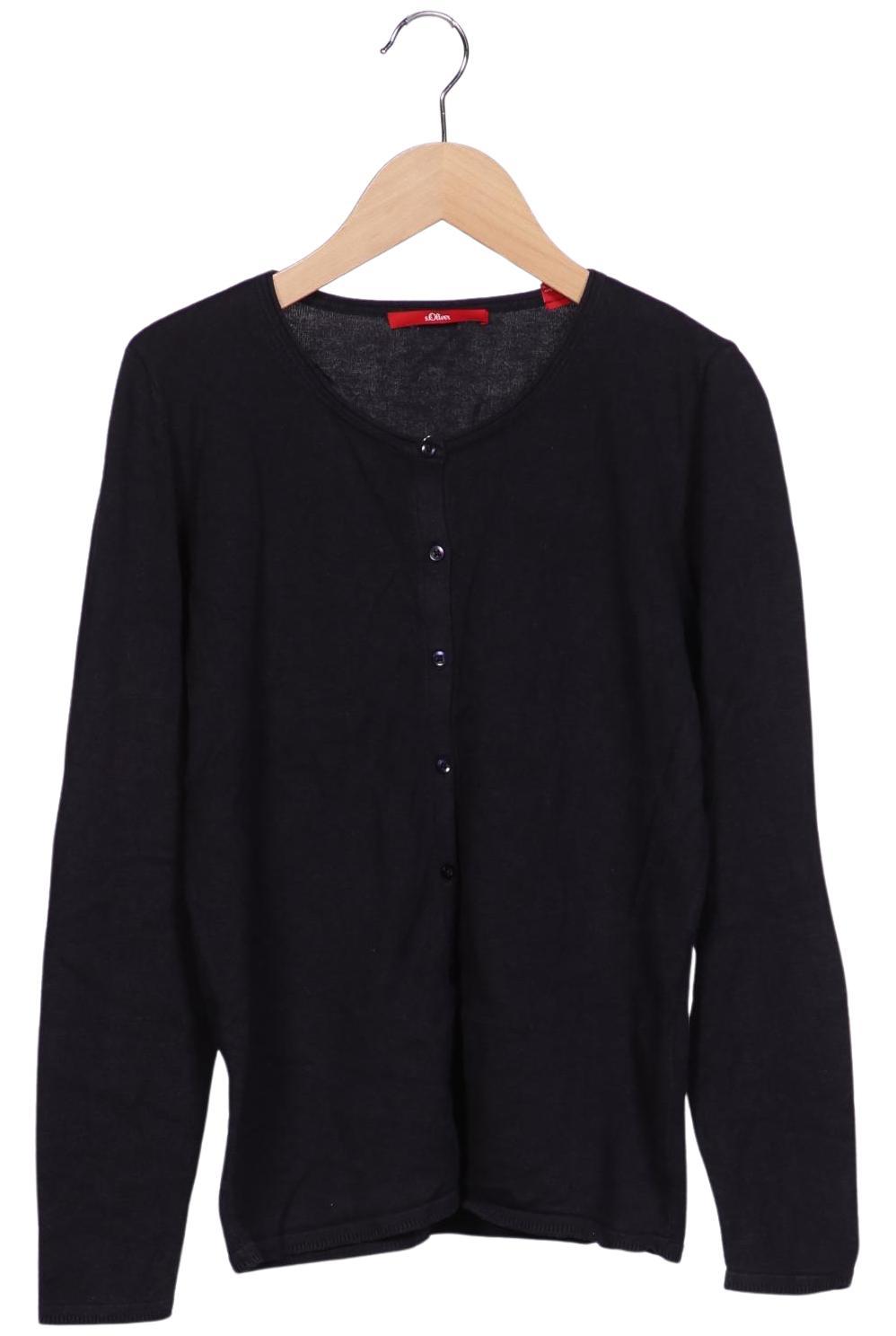 

s.Oliver Damen Strickjacke, schwarz, Gr. 40