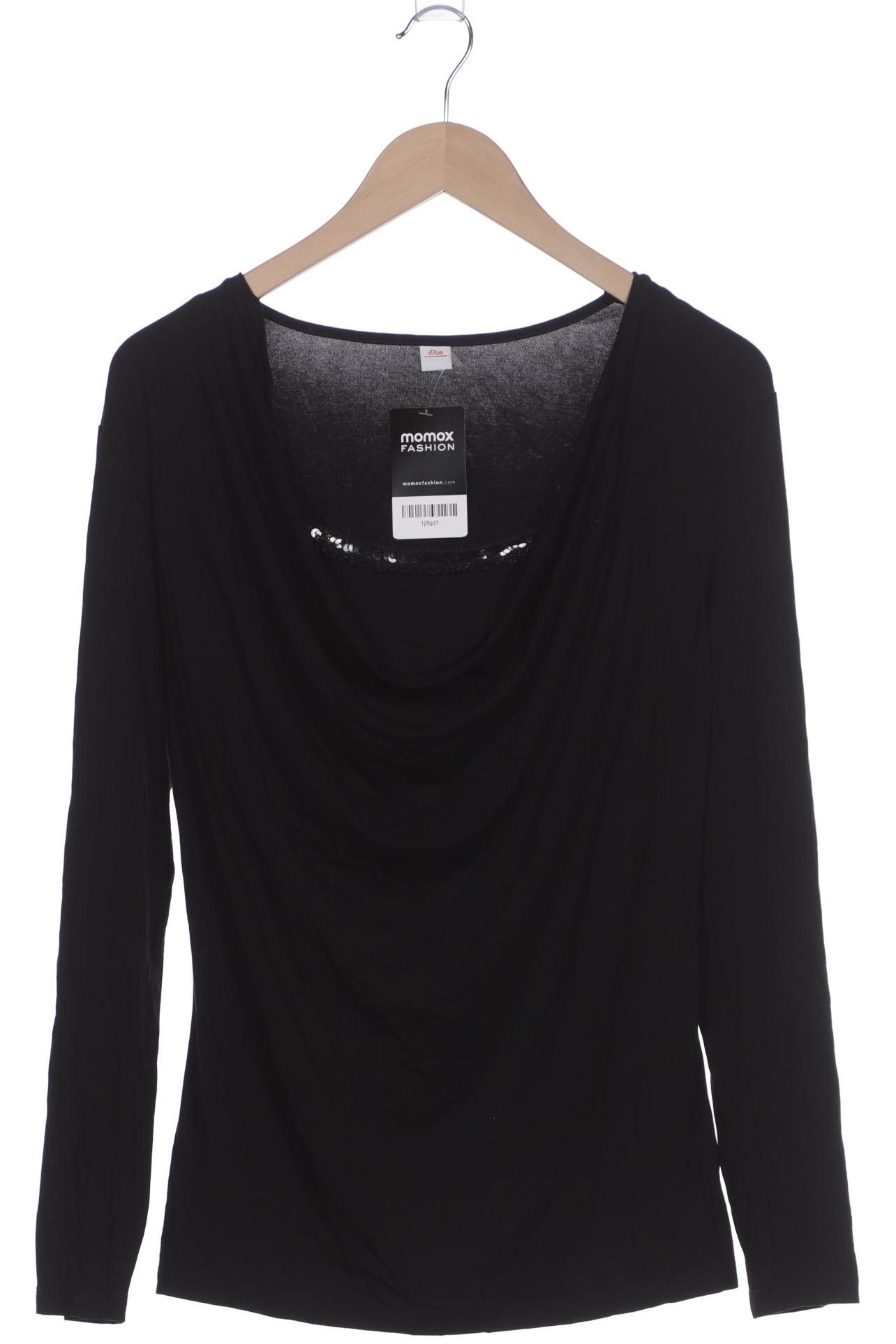 

s.Oliver Damen Langarmshirt, schwarz, Gr. 42