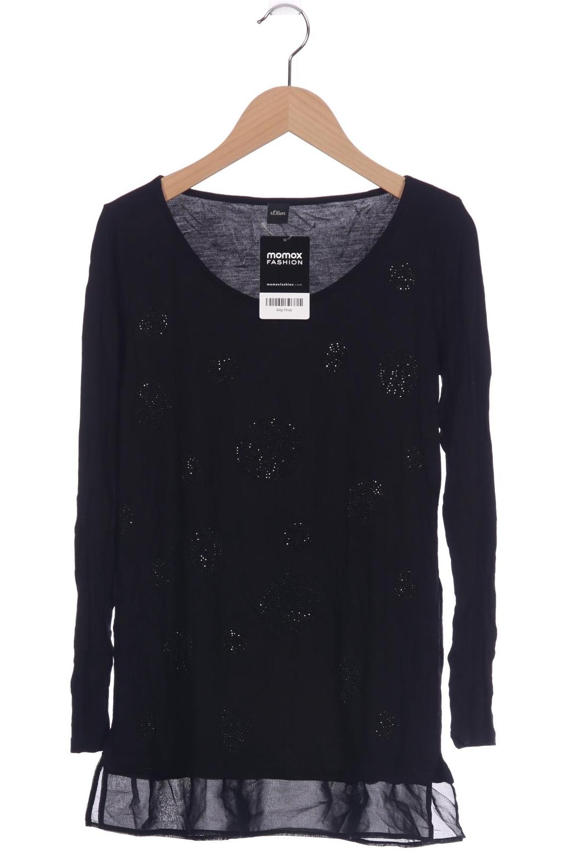 

s.Oliver Damen Langarmshirt, schwarz, Gr. 36