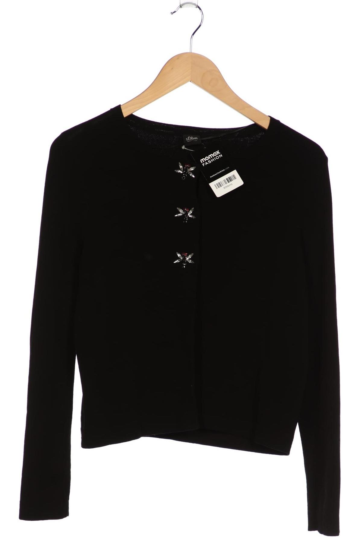 

s.Oliver Damen Strickjacke, schwarz, Gr. 34