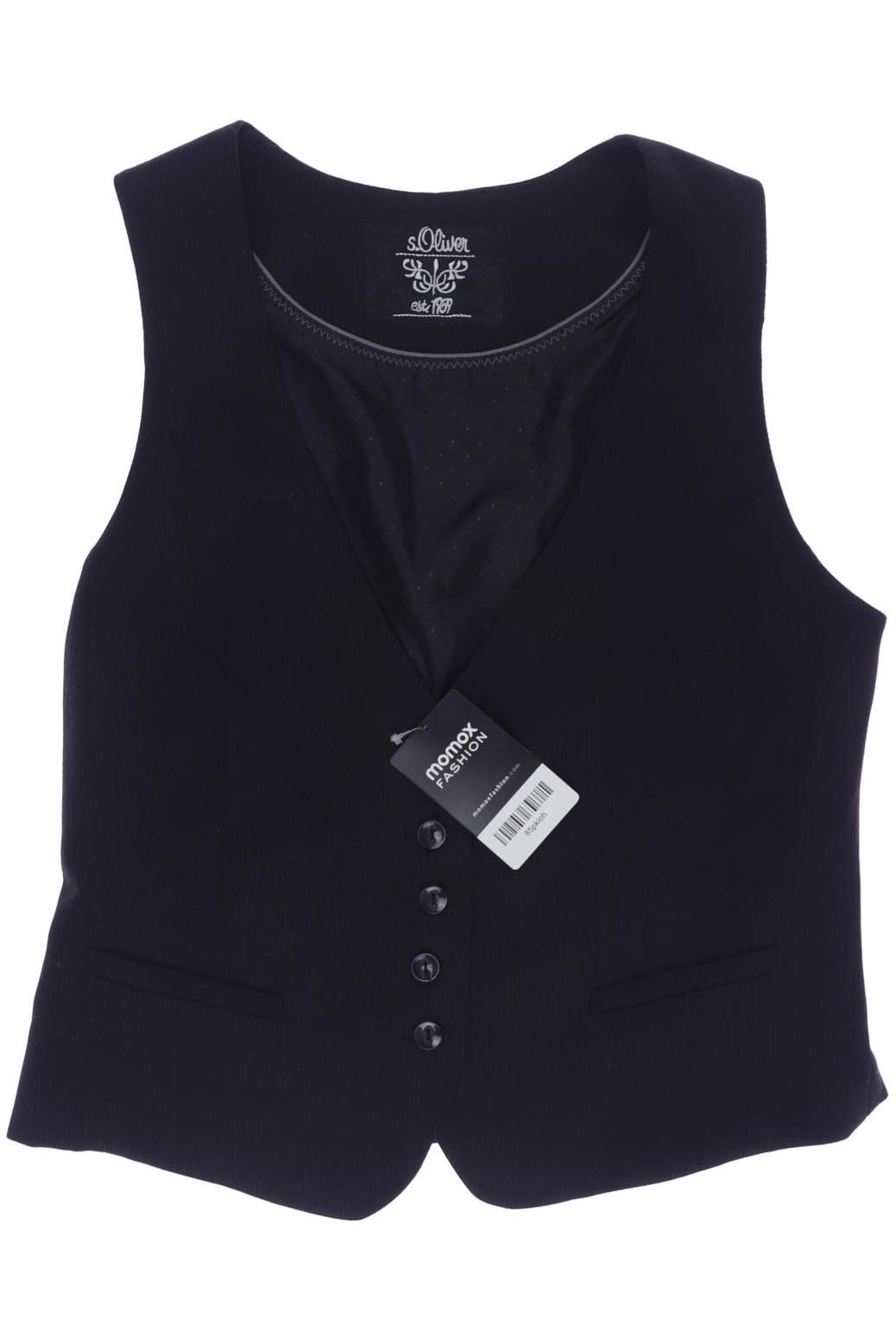 

s.Oliver Damen Weste, schwarz, Gr. 40