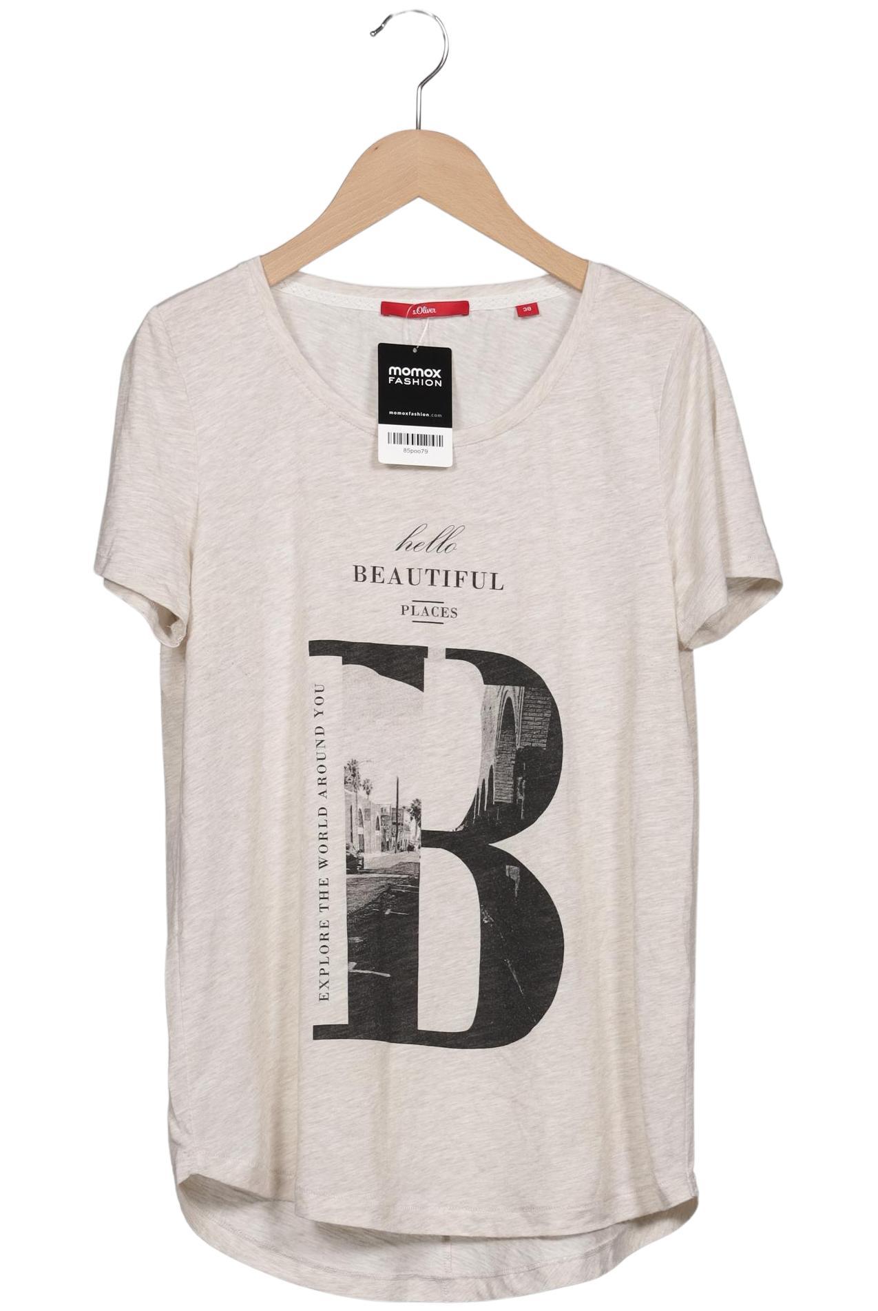 

s.Oliver Damen T-Shirt, beige, Gr. 38