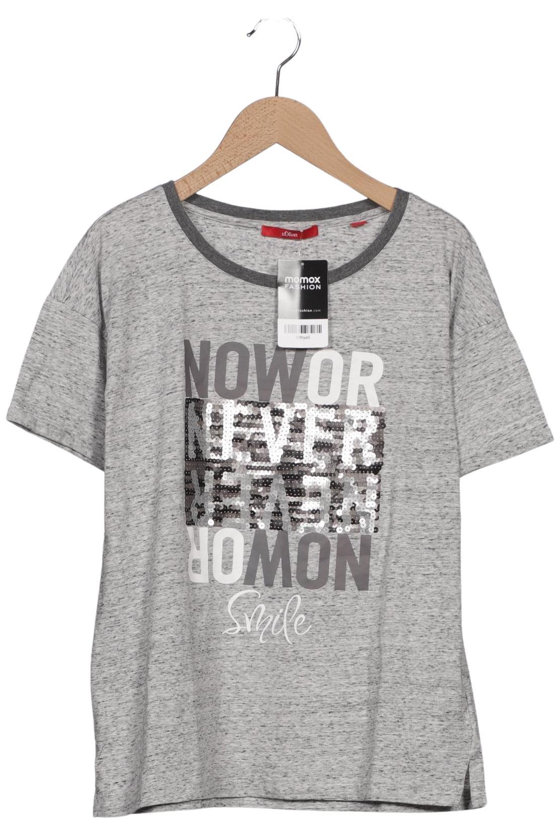

s.Oliver Damen T-Shirt, grau, Gr. 38