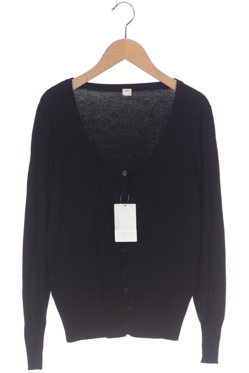

s.Oliver Damen Strickjacke, schwarz, Gr. 36