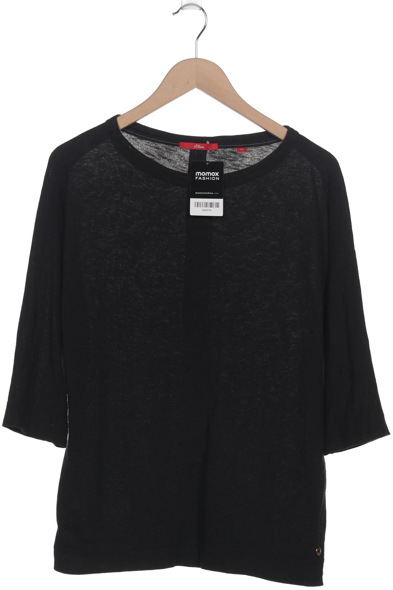 

s.Oliver Damen Langarmshirt, schwarz, Gr. 40