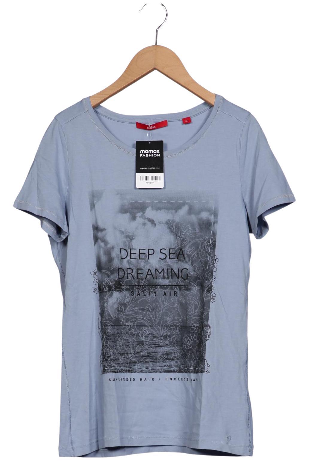 

s.Oliver Damen T-Shirt, blau, Gr. 40