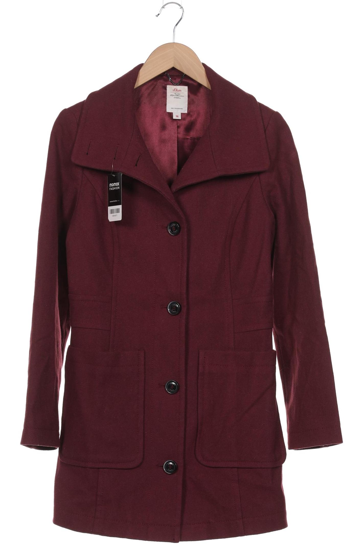 

s.Oliver Damen Mantel, bordeaux, Gr. 36
