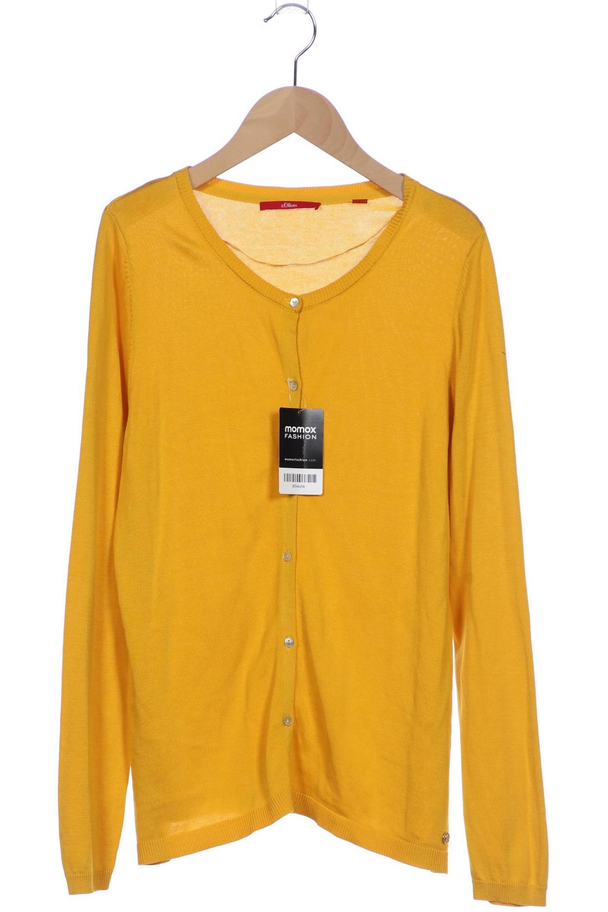 

s.Oliver Damen Strickjacke, gelb, Gr. 40