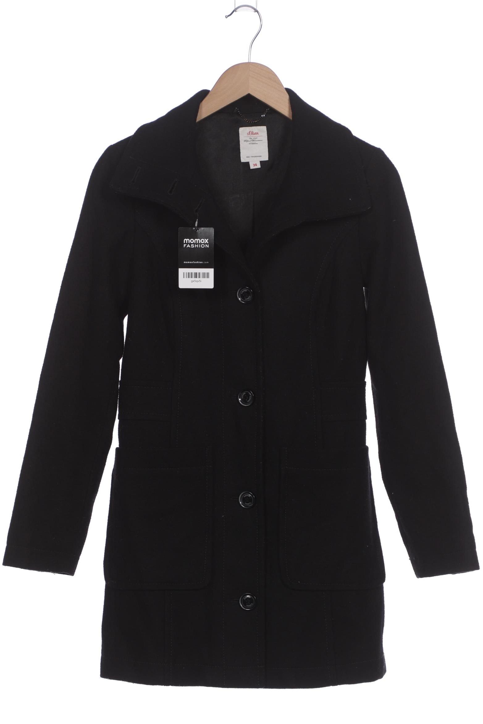 

s.Oliver Damen Mantel, schwarz, Gr. 34