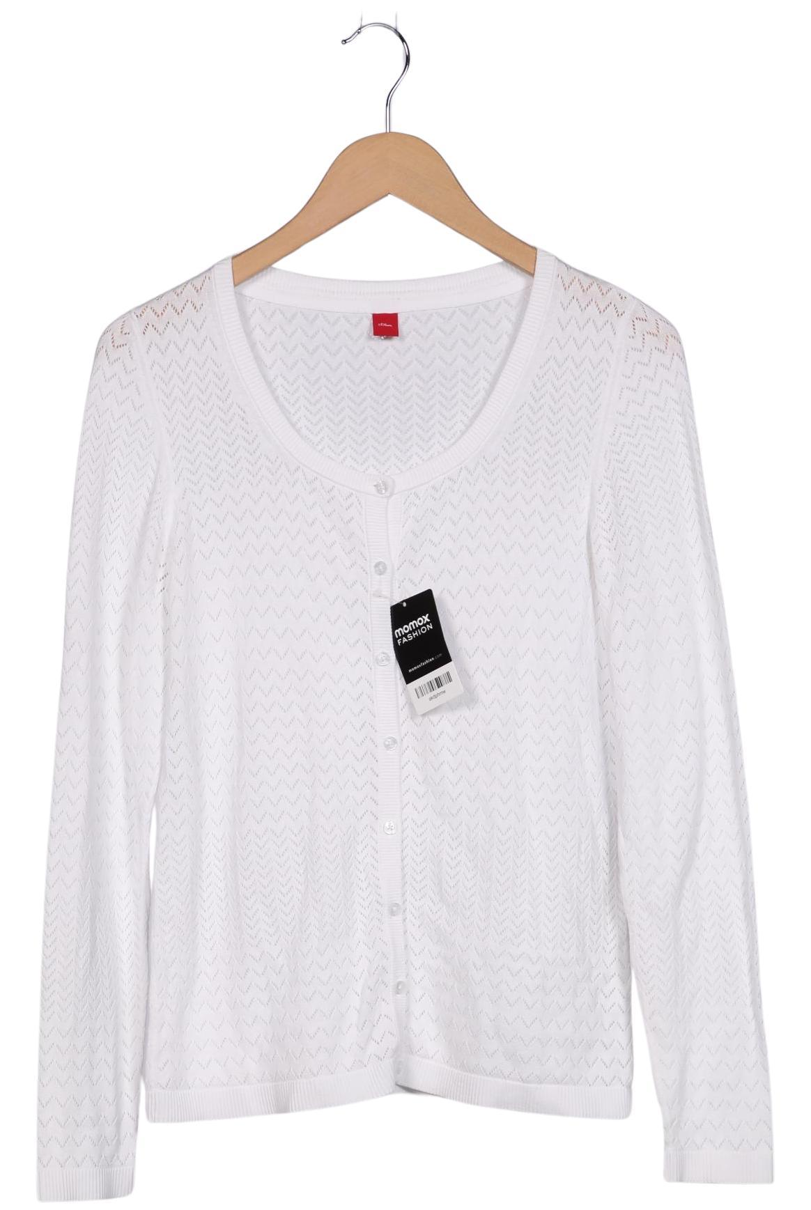 

s.Oliver Damen Strickjacke, weiß, Gr. 38
