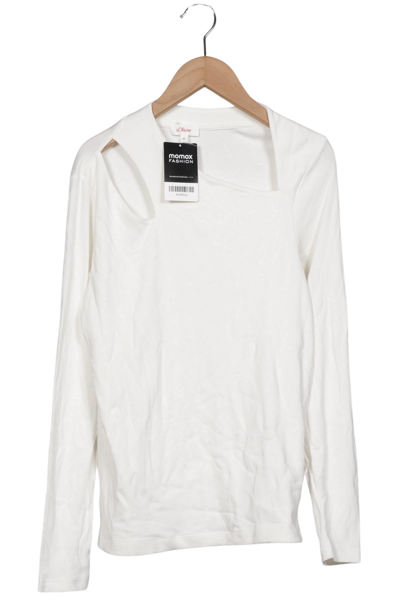 

s.Oliver Damen Langarmshirt, weiß, Gr. 40