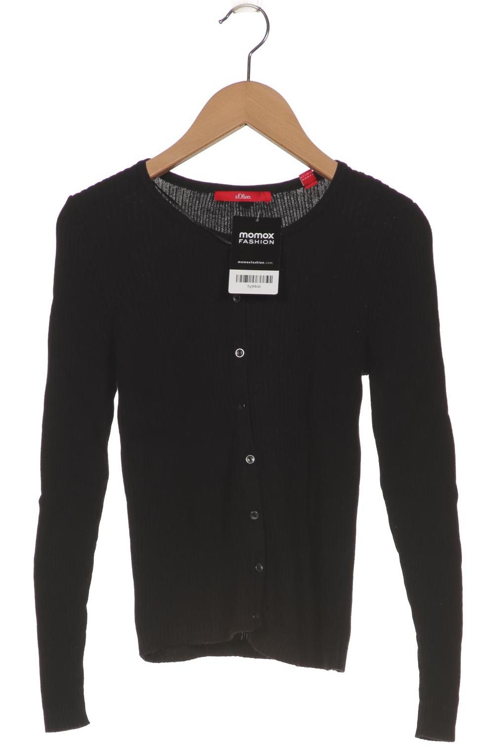 

s.Oliver Damen Strickjacke, schwarz, Gr. 34