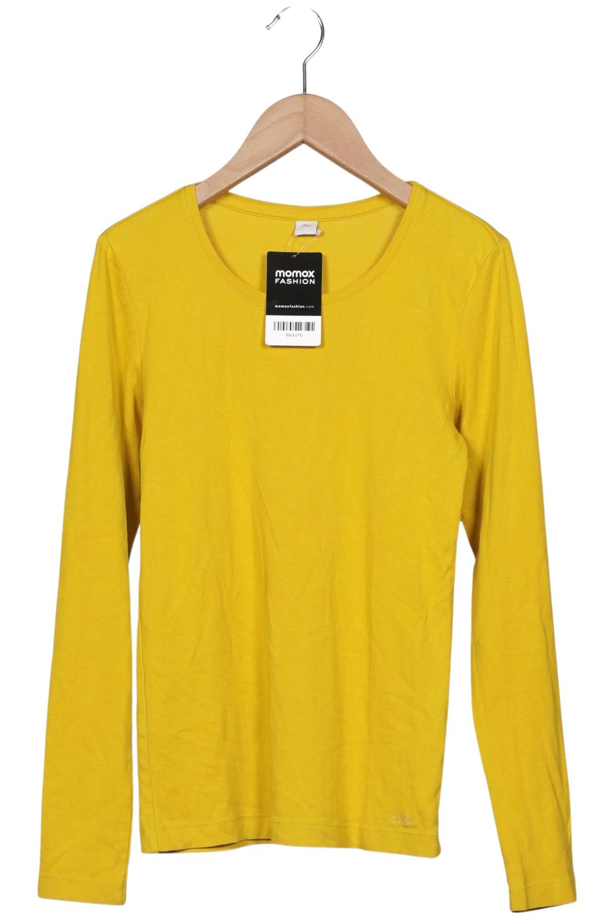 

s.Oliver Damen Langarmshirt, gelb, Gr. 36