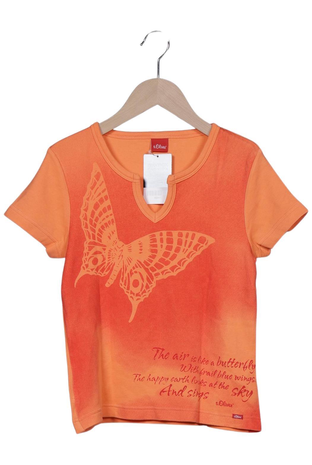 

s.Oliver Damen T-Shirt, orange, Gr. 34