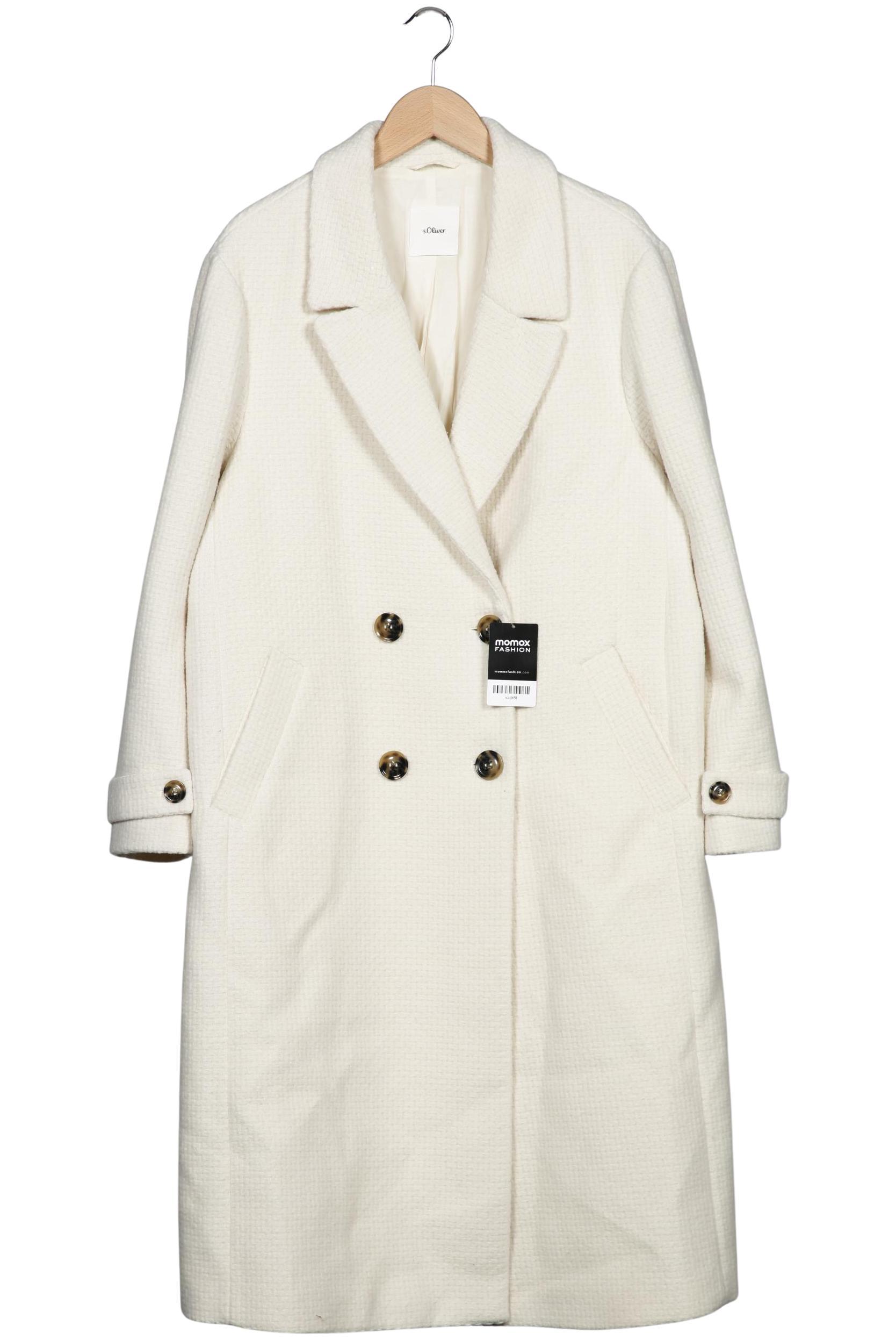 

s.Oliver Damen Mantel, cremeweiß, Gr. 44