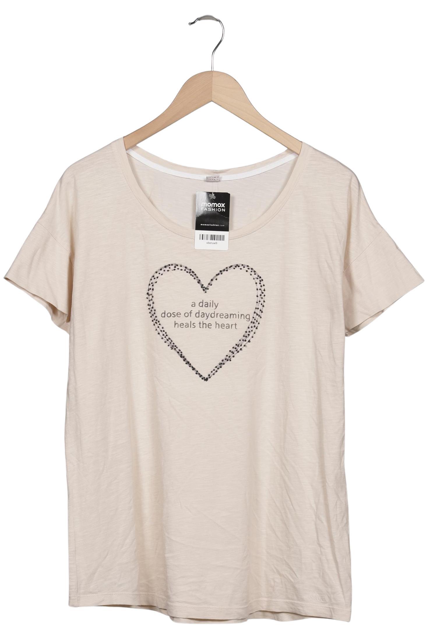 

s.Oliver Damen T-Shirt, beige, Gr. 42