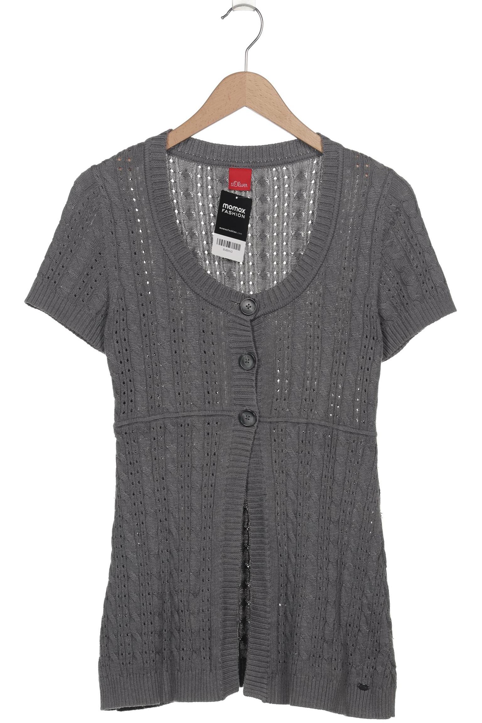 

s.Oliver Damen Strickjacke, grau, Gr. 38
