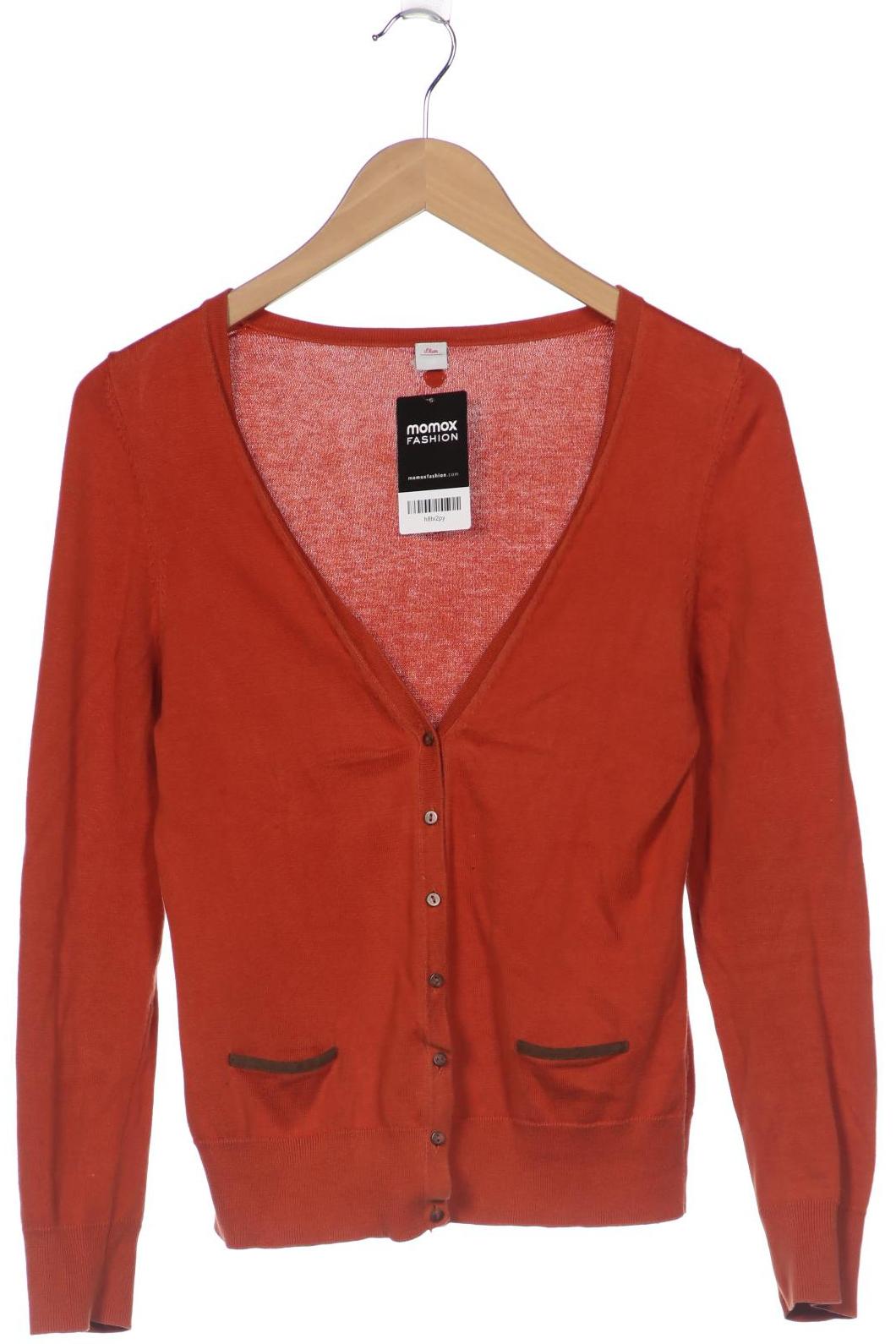 

s.Oliver Damen Strickjacke, orange, Gr. 38