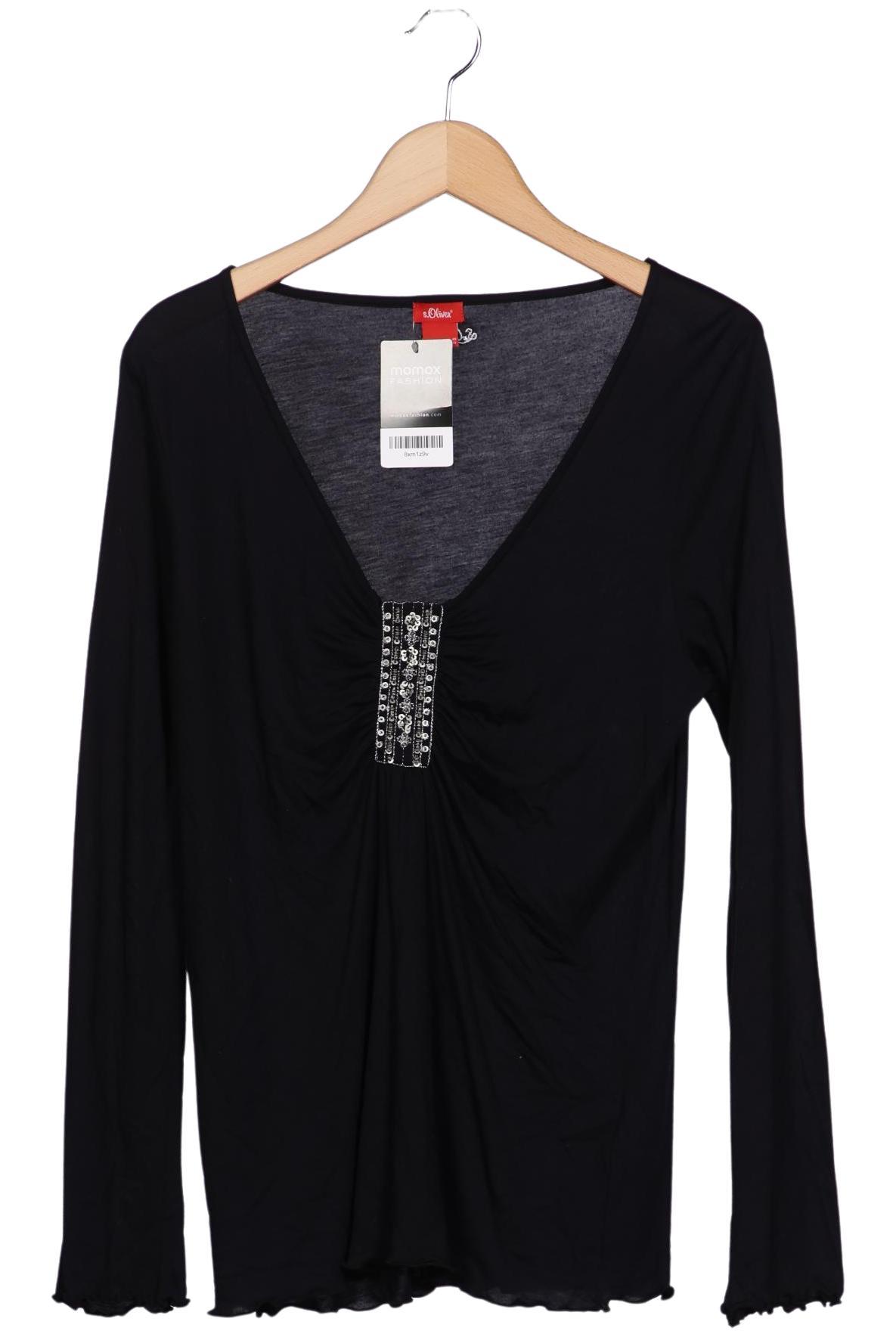 

s.Oliver Damen Langarmshirt, schwarz, Gr. 42