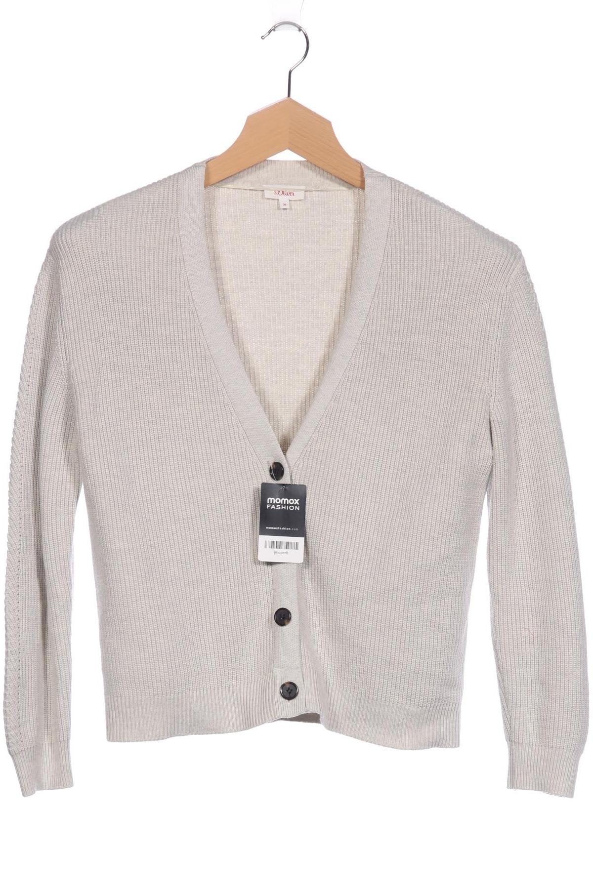 

s.Oliver Damen Strickjacke, grau, Gr. 36