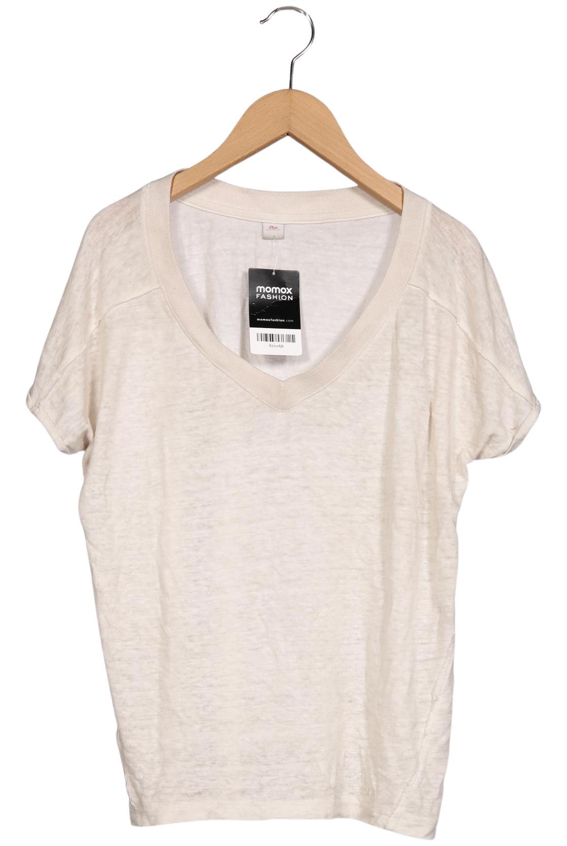 

s.Oliver Damen T-Shirt, cremeweiß, Gr. 34