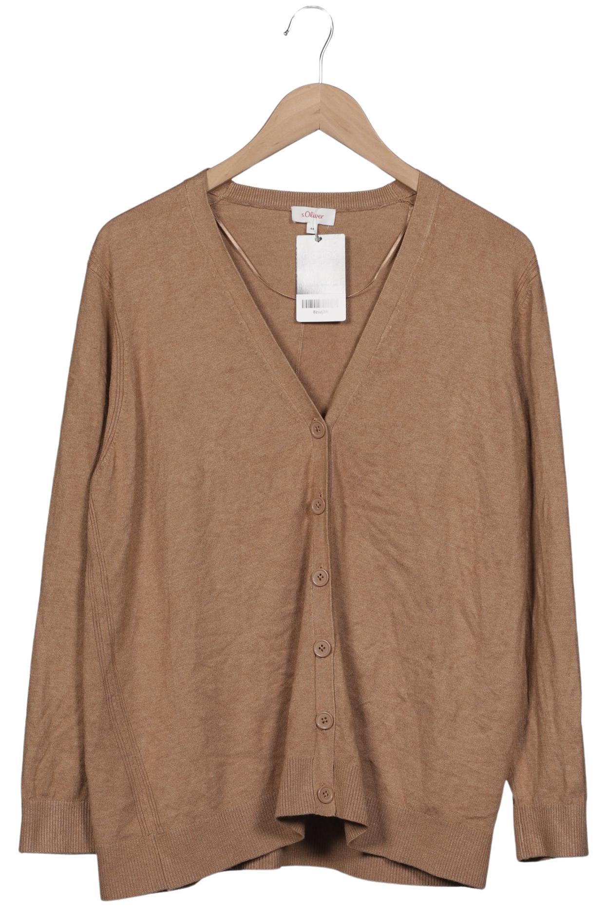 

s.Oliver Damen Strickjacke, beige, Gr. 44