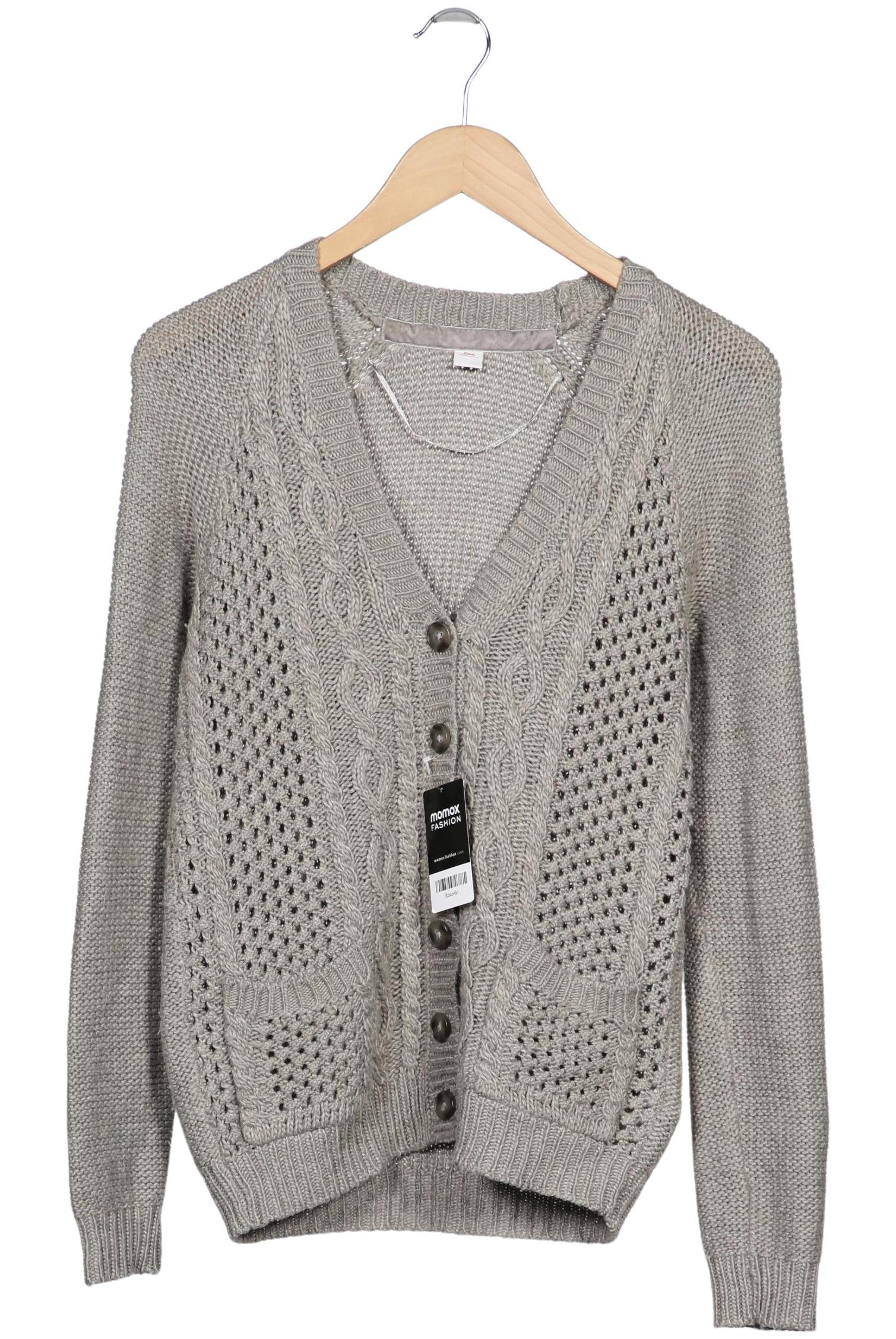 

s.Oliver Damen Strickjacke, grau, Gr. 34