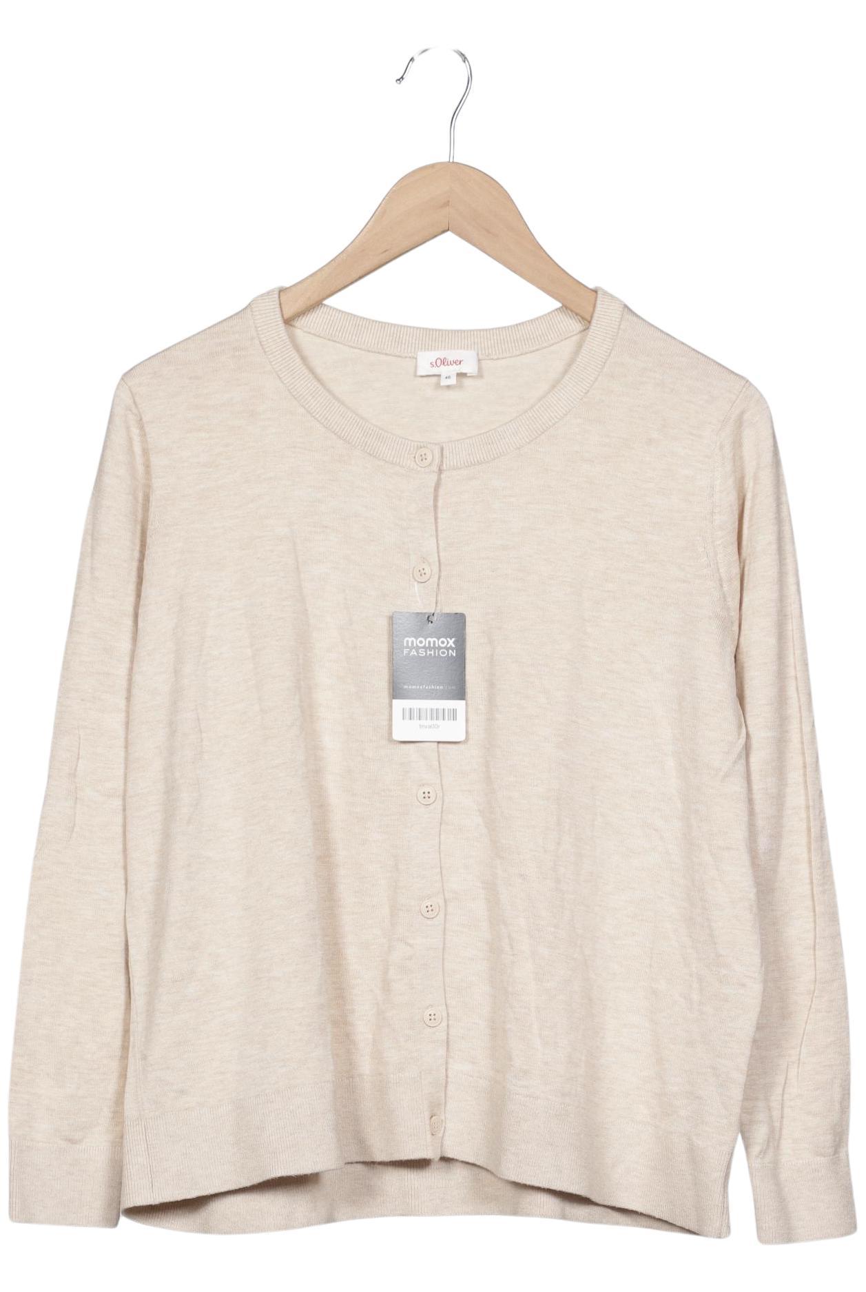 

s.Oliver Damen Strickjacke, beige, Gr. 46