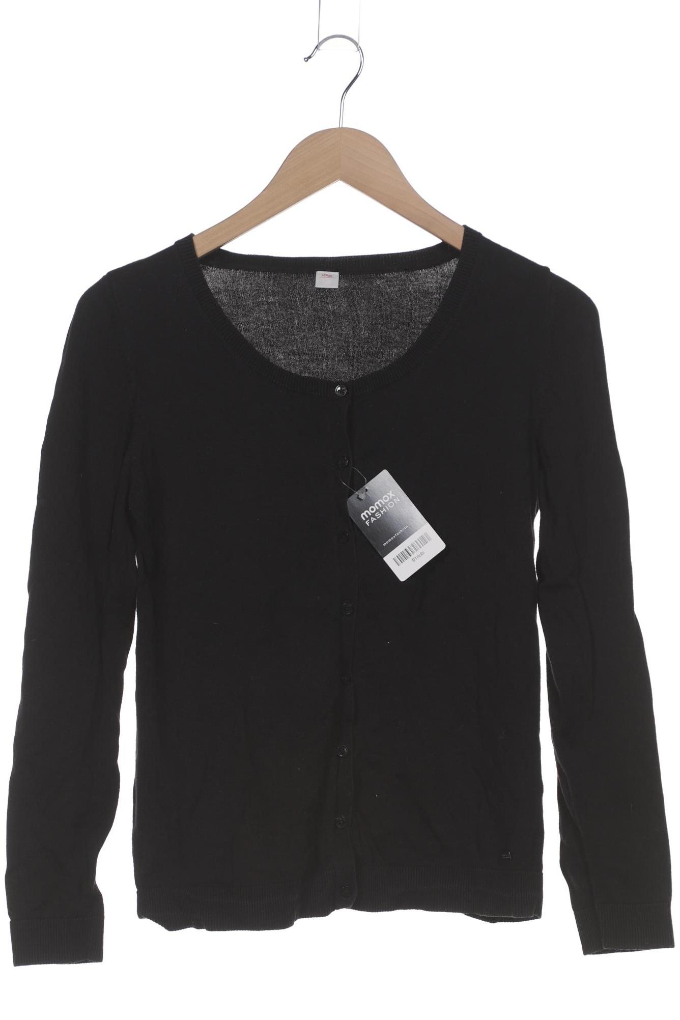 

s.Oliver Damen Strickjacke, schwarz, Gr. 40