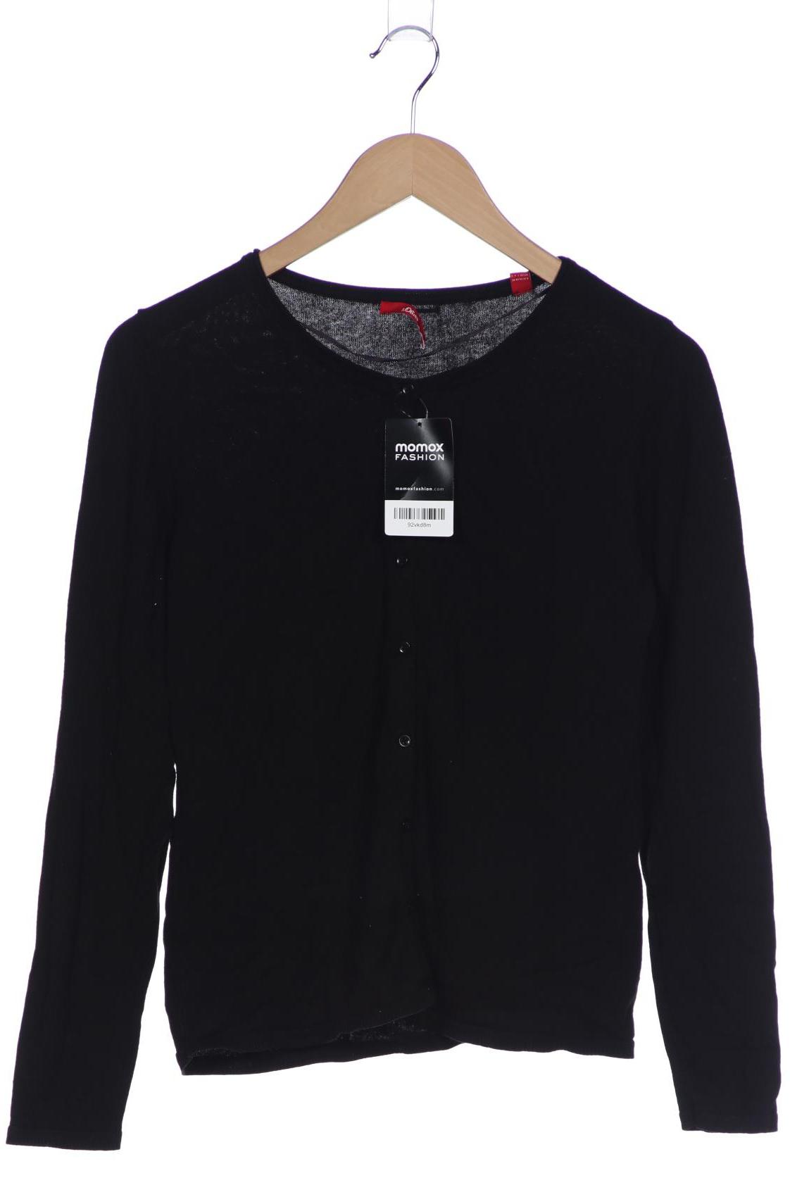 

s.Oliver Damen Strickjacke, schwarz, Gr. 38