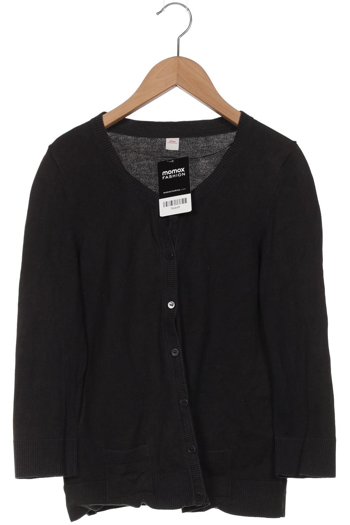 

s.Oliver Damen Strickjacke, schwarz, Gr. 40