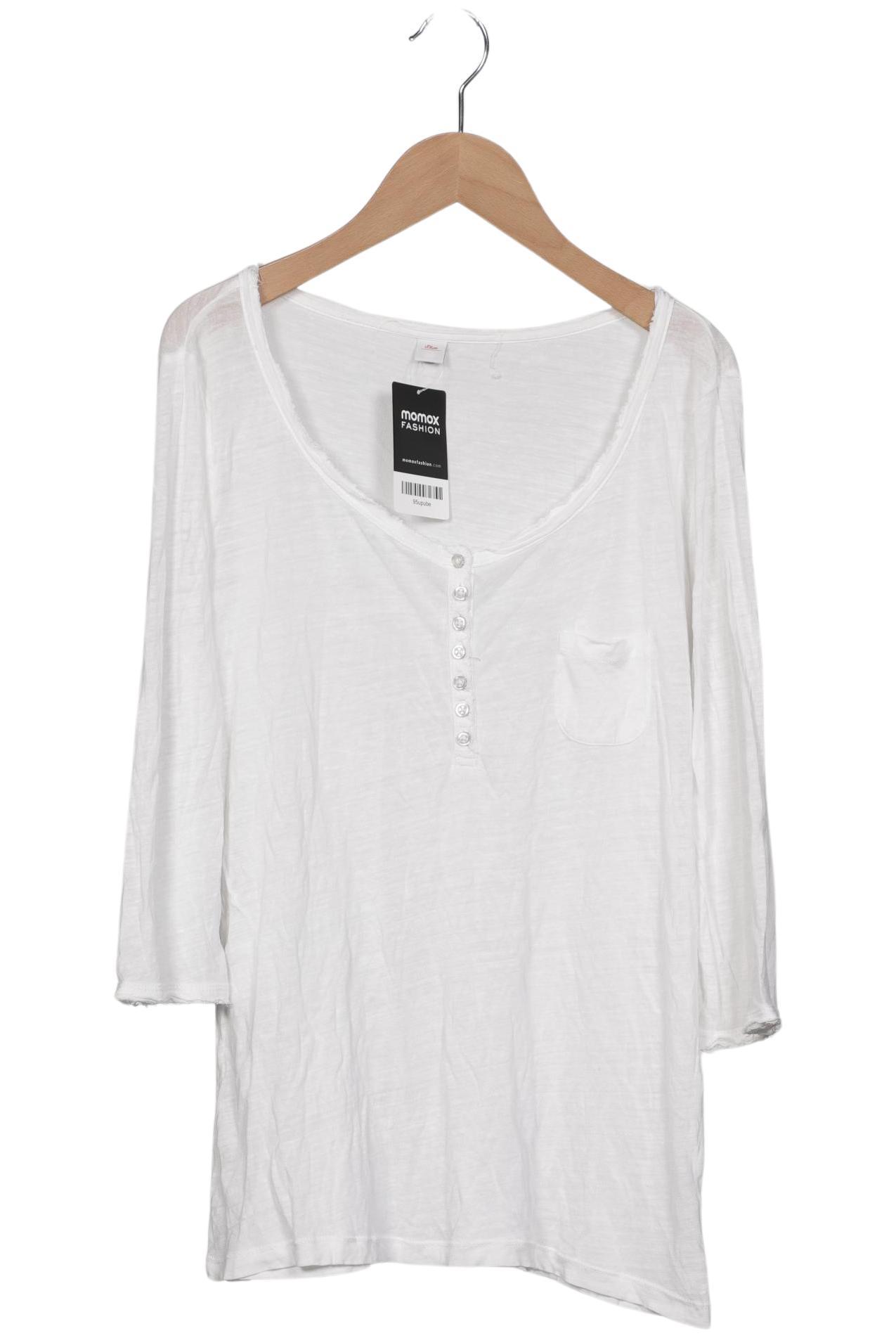 

s.Oliver Damen Langarmshirt, weiß, Gr. 38