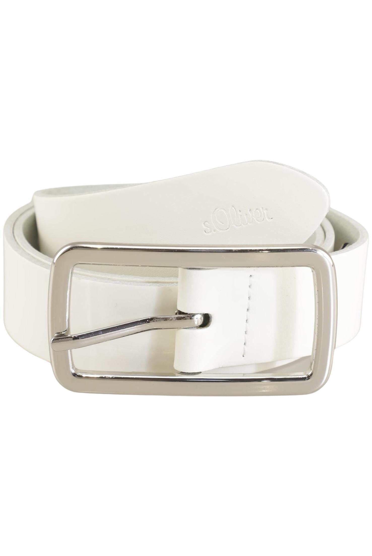 

s.Oliver Damen Gürtel, weiß, Gr. 75