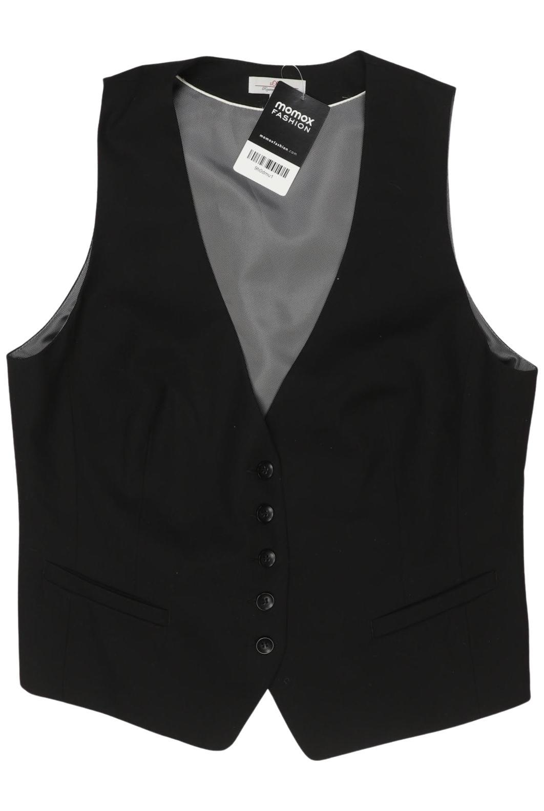 

s.Oliver Damen Weste, schwarz, Gr. 42