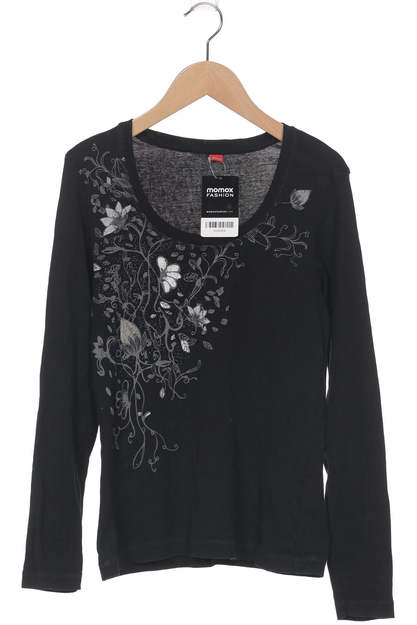 

s.Oliver Damen Langarmshirt, schwarz, Gr. 36