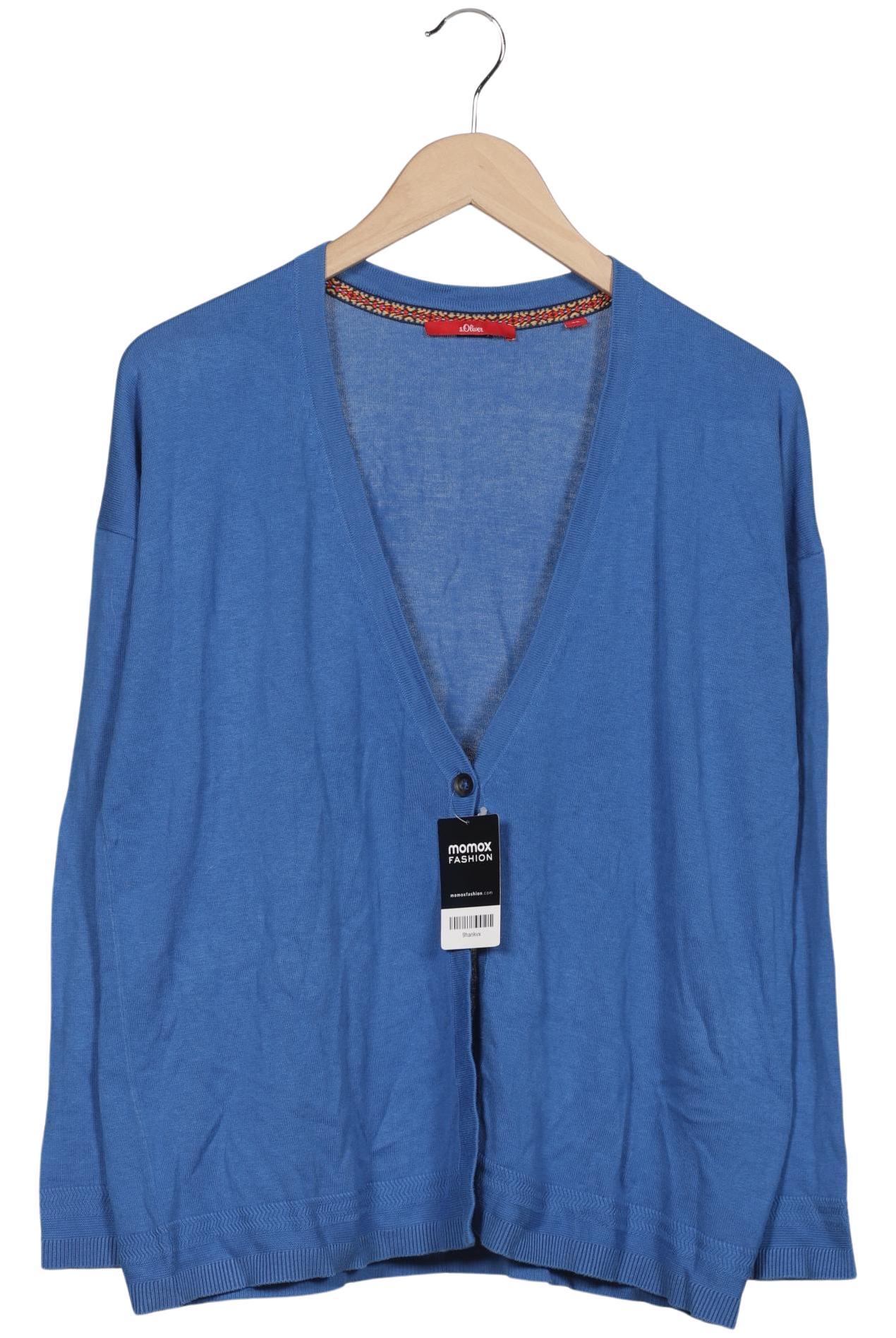 

s.Oliver Damen Strickjacke, blau, Gr. 40