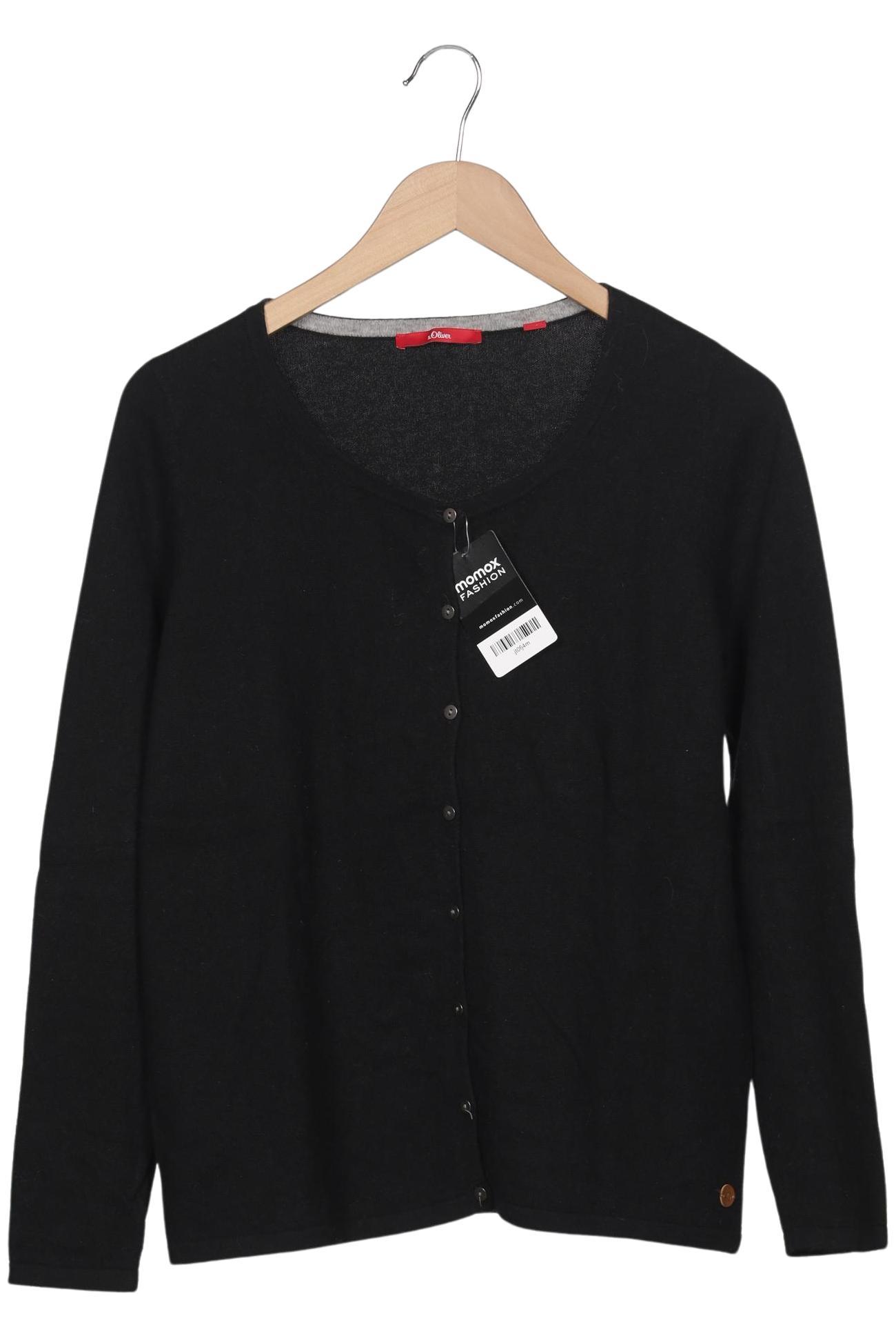 

s.Oliver Damen Strickjacke, schwarz, Gr. 40