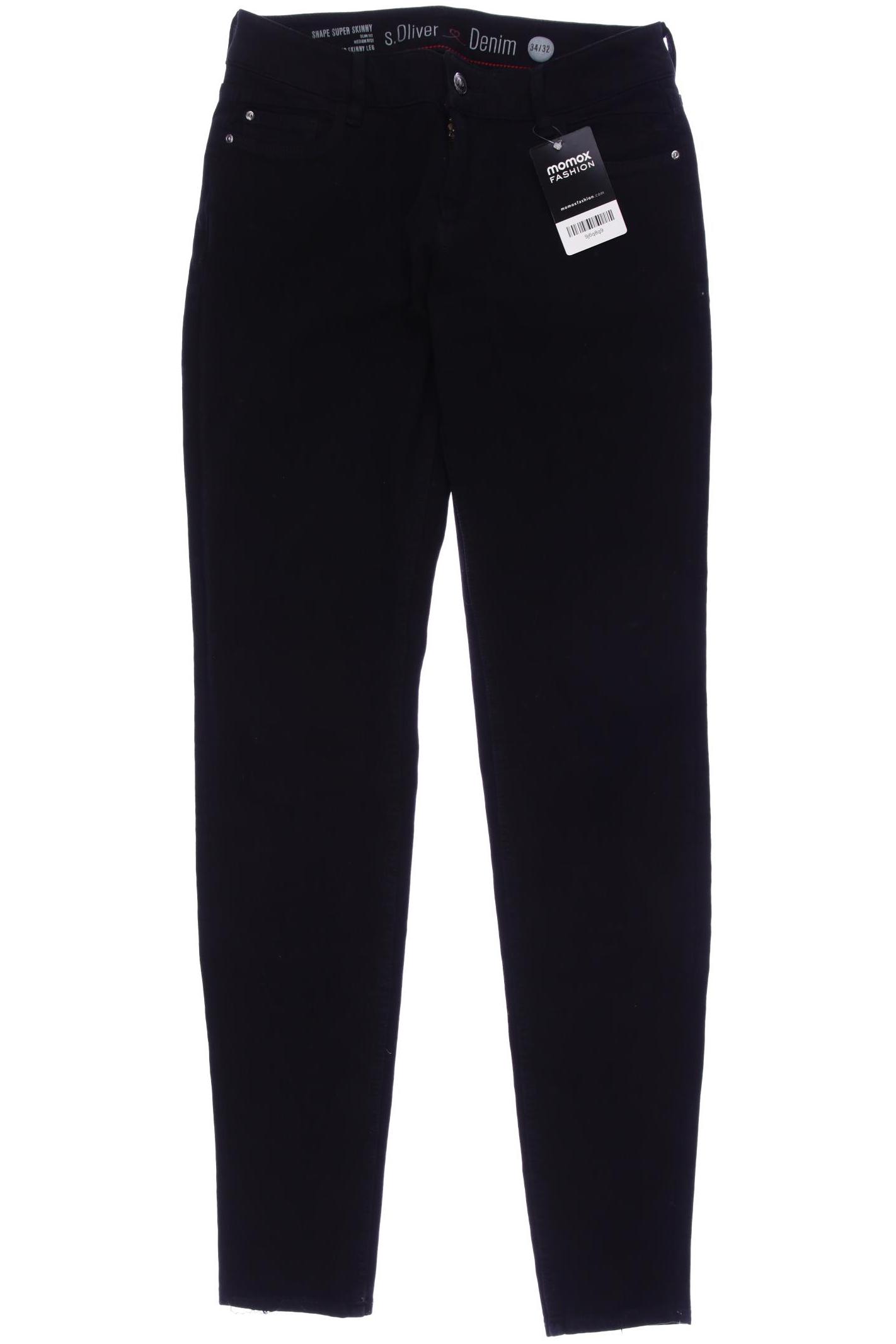 

s.Oliver Damen Jeans, schwarz