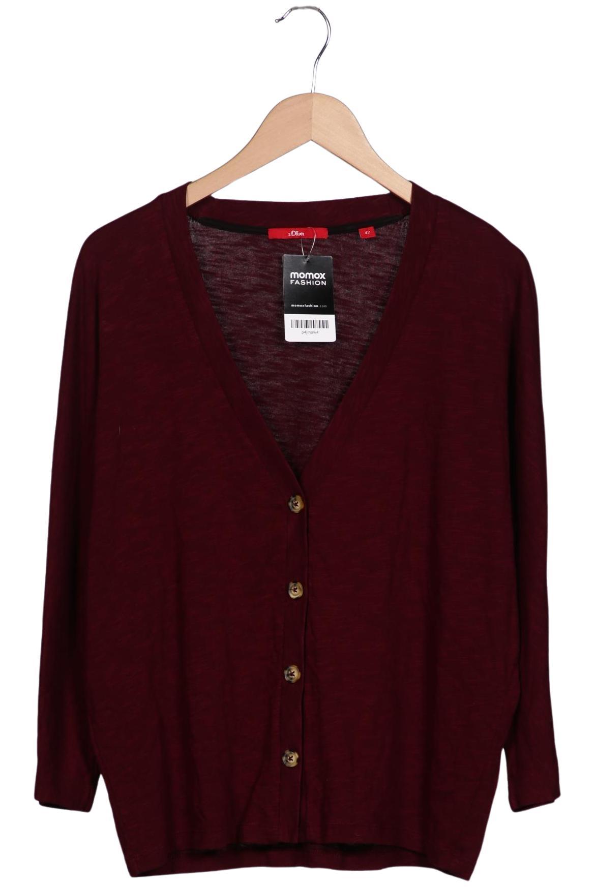 

s.Oliver Damen Strickjacke, bordeaux, Gr. 42