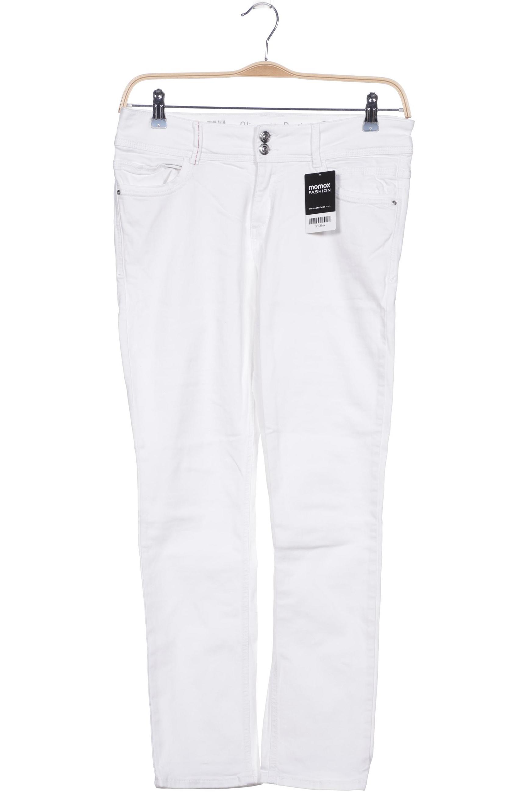 

s.Oliver Damen Jeans, weiß