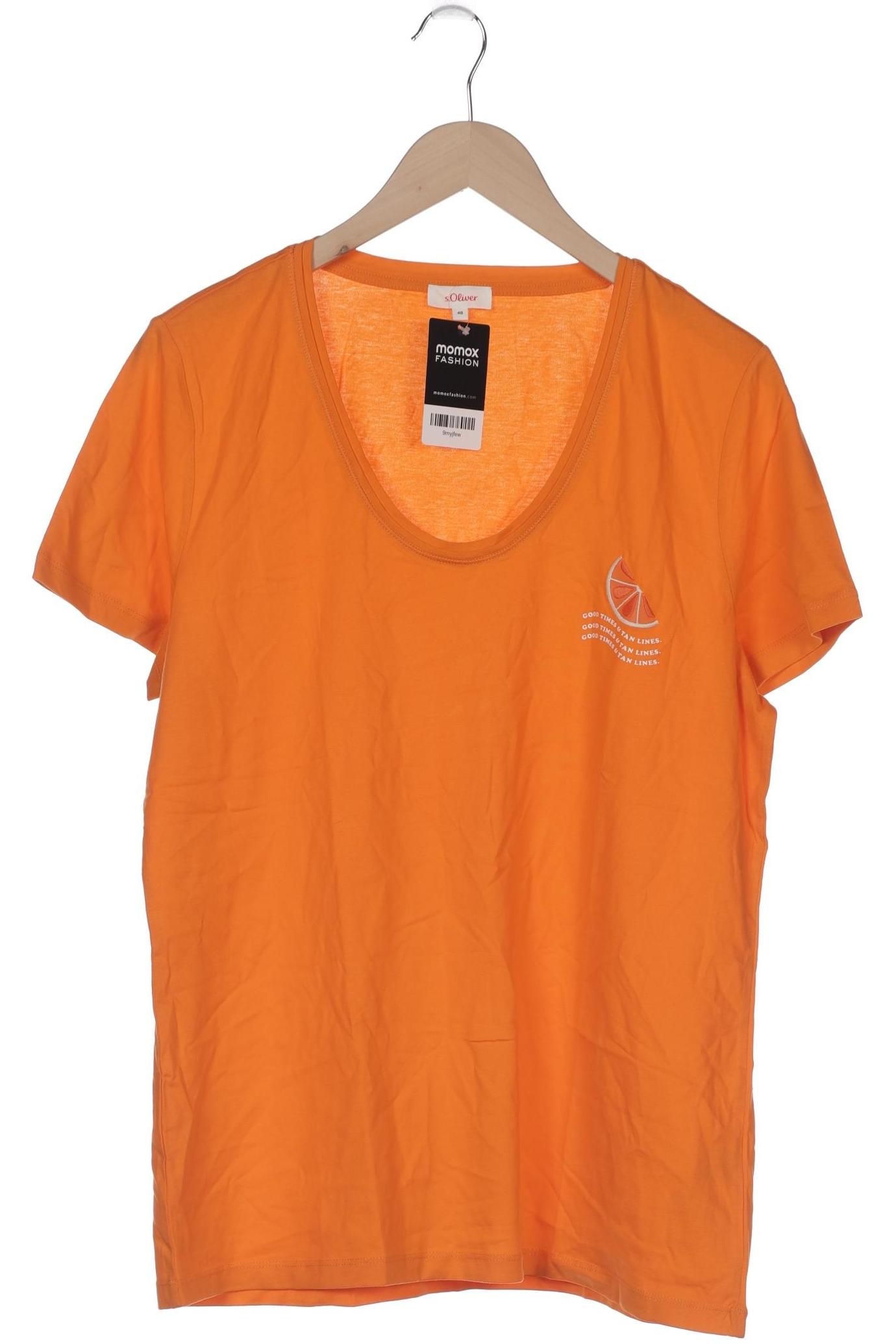 

s.Oliver Damen T-Shirt, orange, Gr. 48