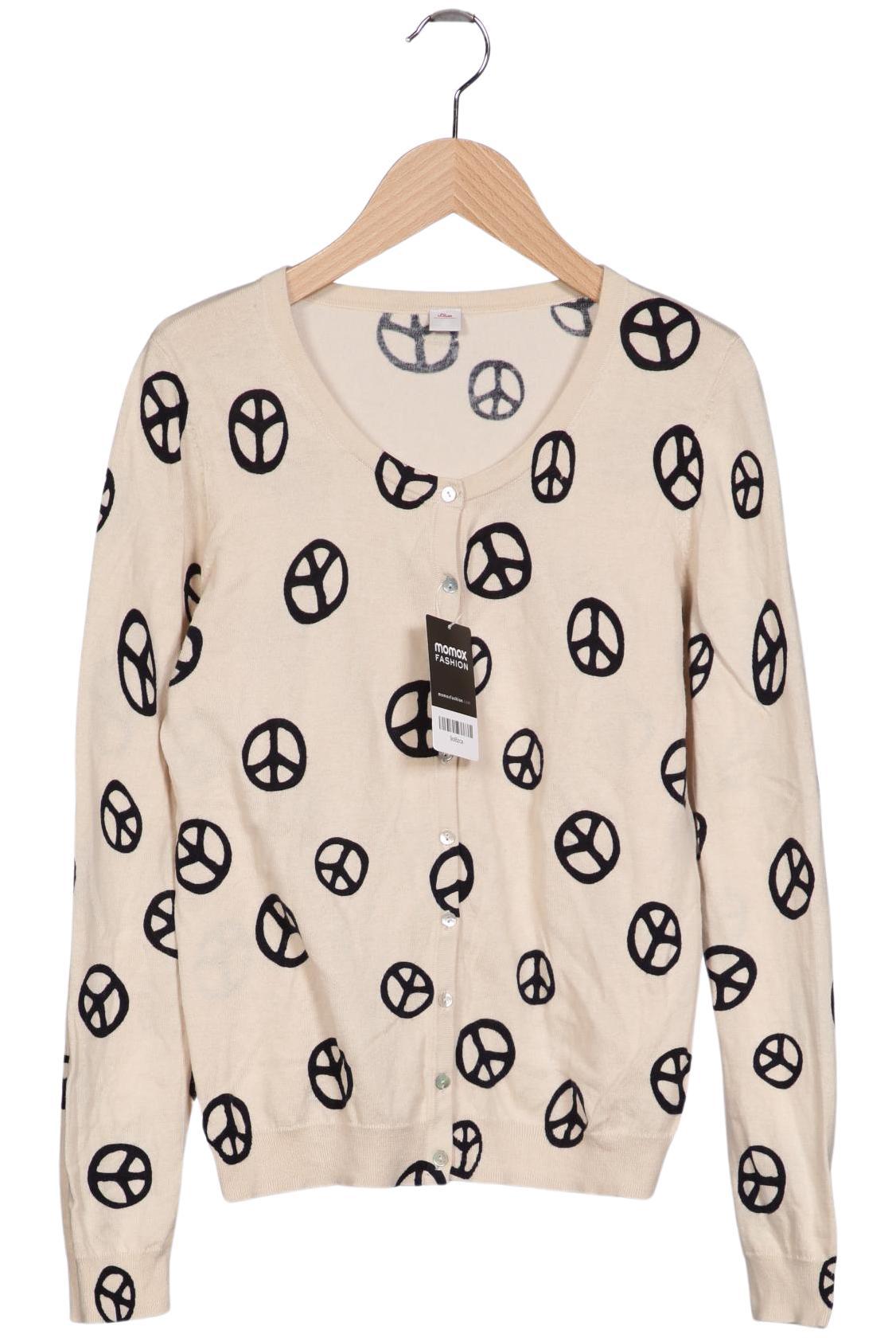 

s.Oliver Damen Strickjacke, beige, Gr. 34