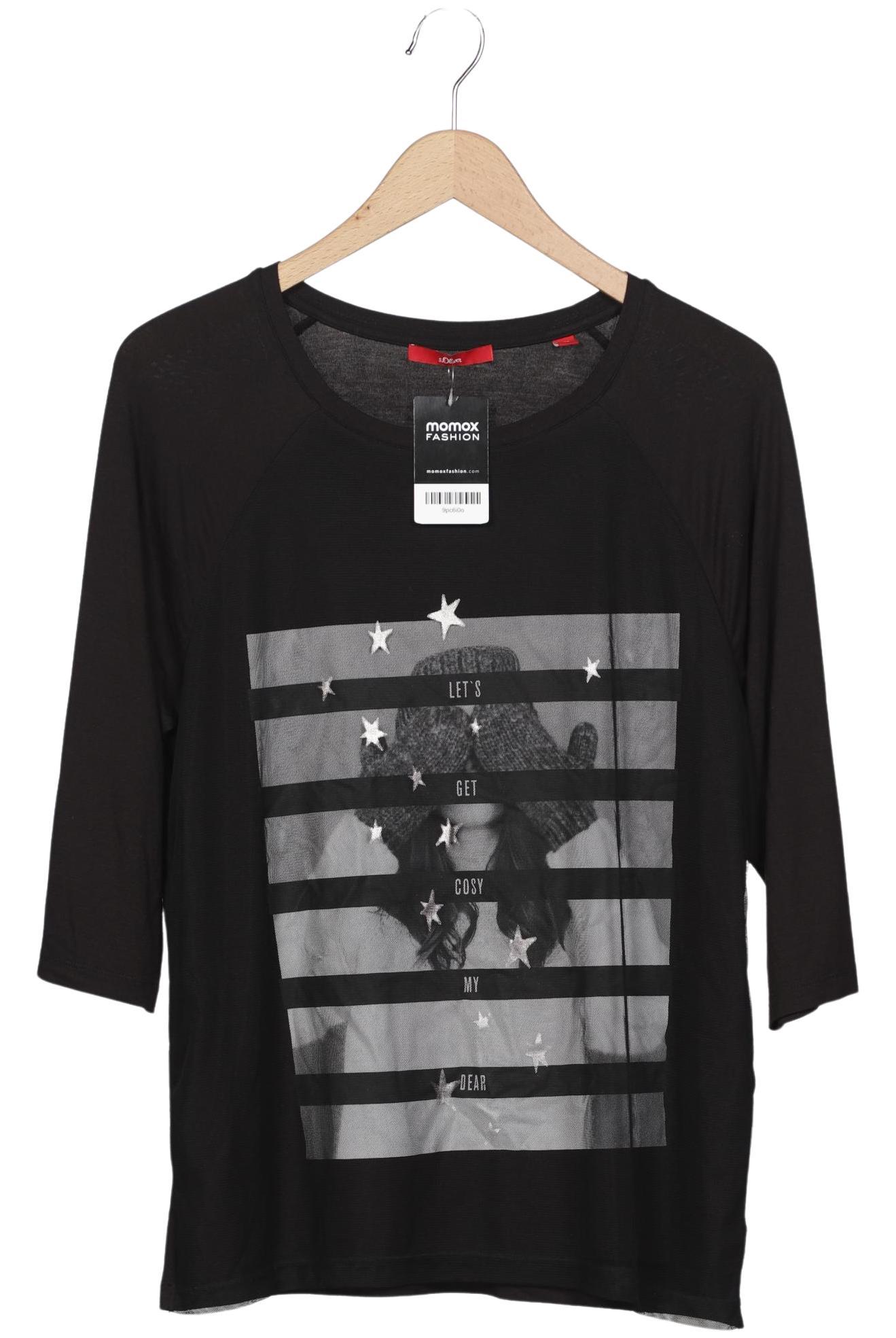 

s.Oliver Damen Langarmshirt, schwarz, Gr. 38