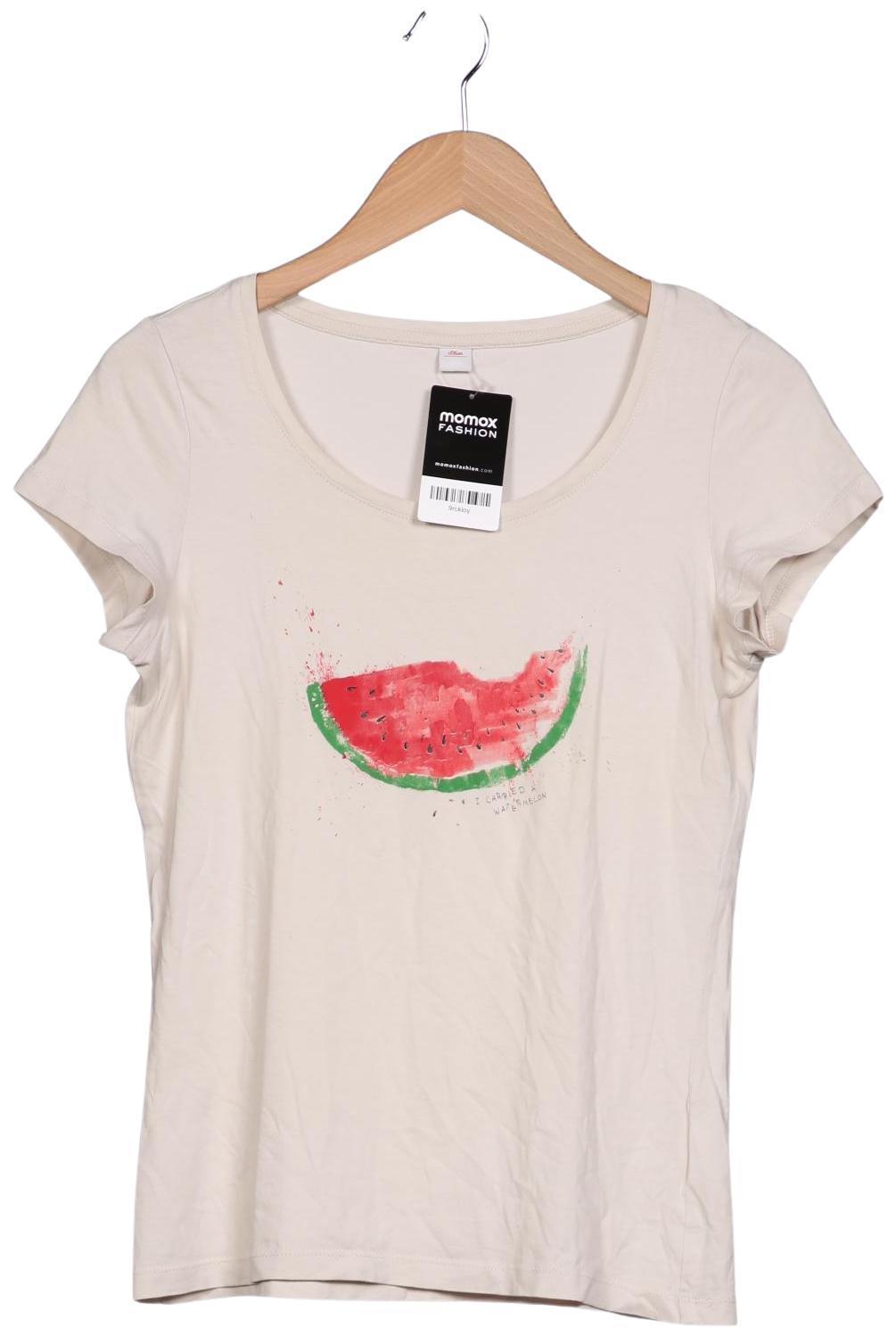 

s.Oliver Damen T-Shirt, beige, Gr. 38