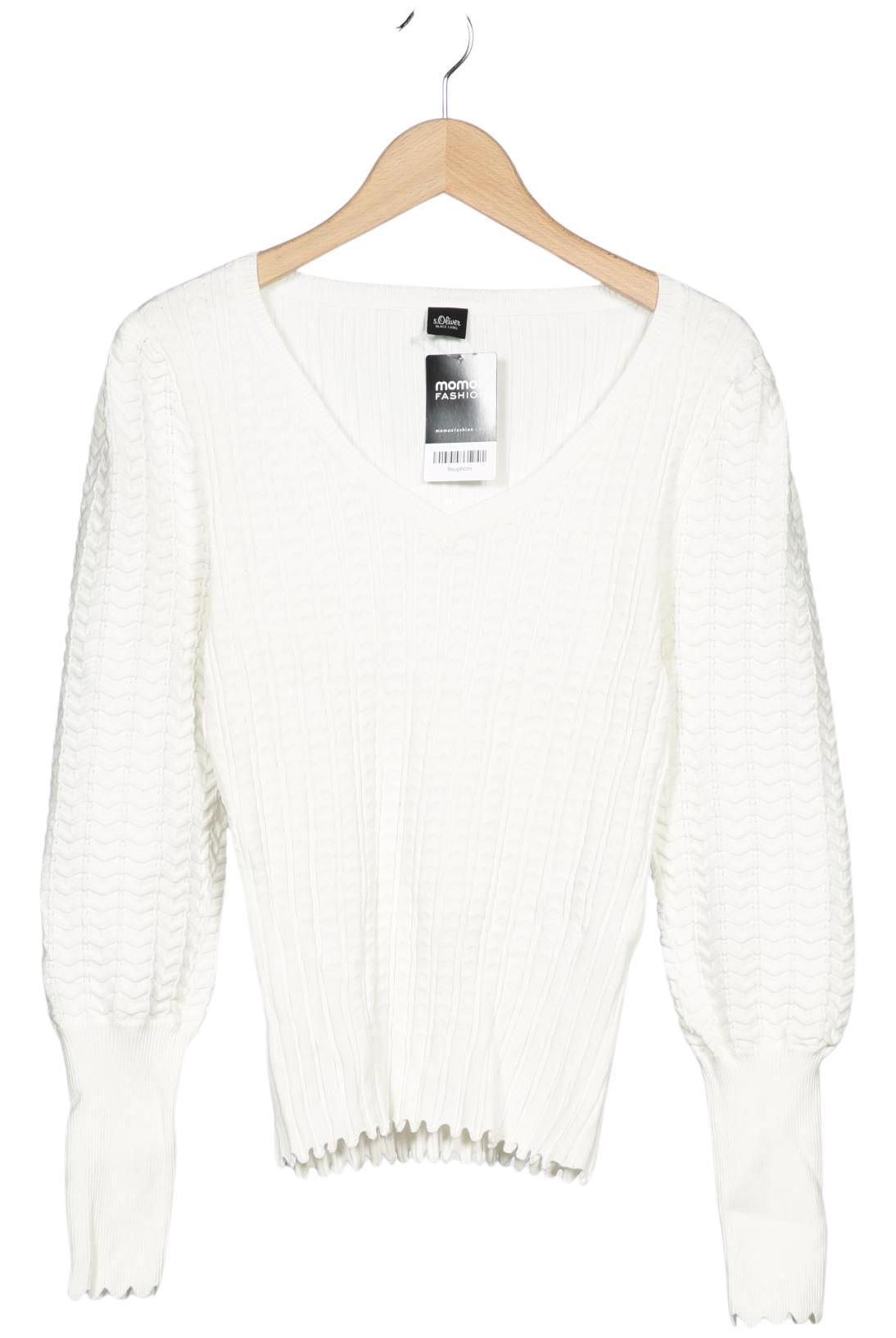 

s.Oliver Damen Pullover, weiß, Gr. 40